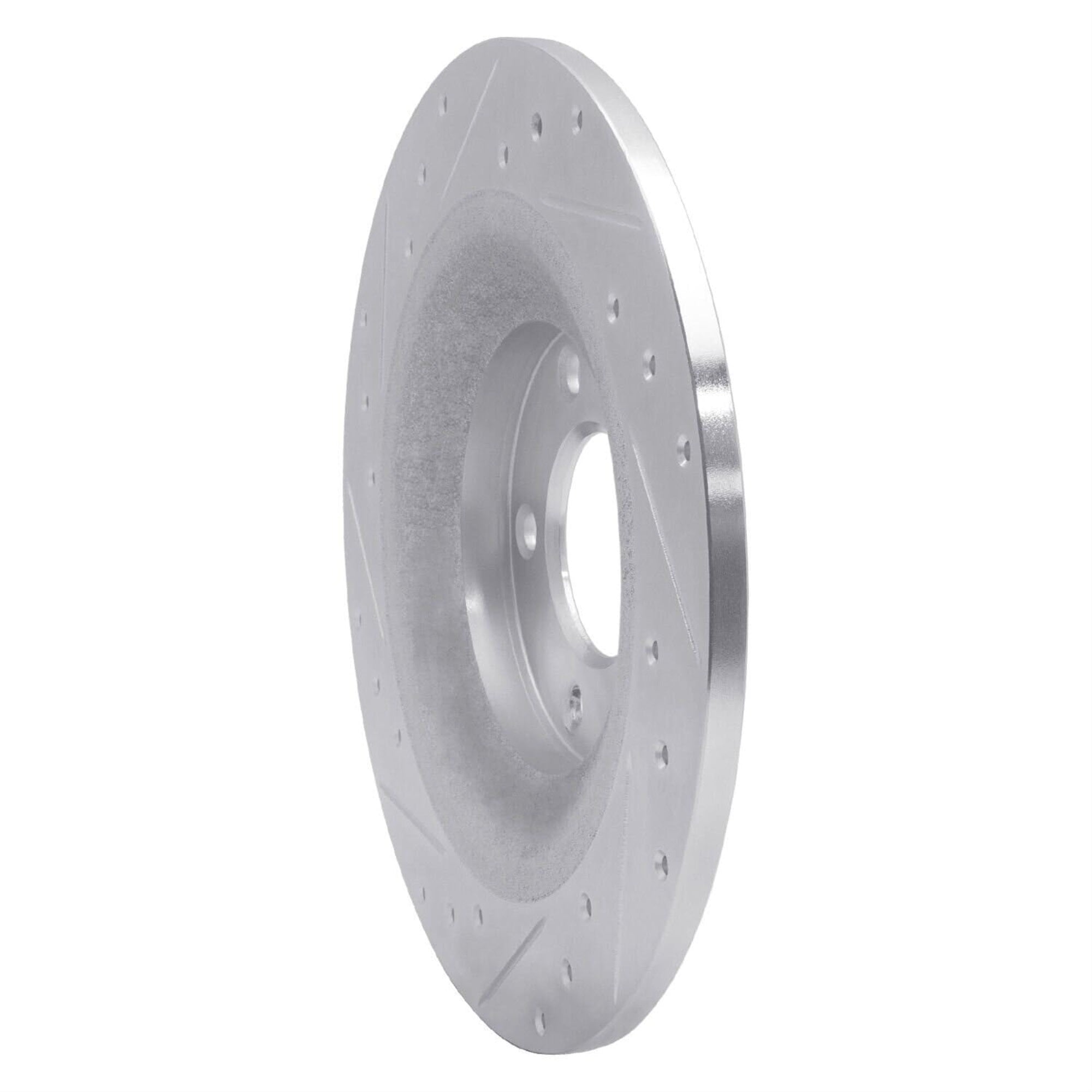 R1 Concepts Brake Rotor Drilled And Slotted Silver Edz-80046R