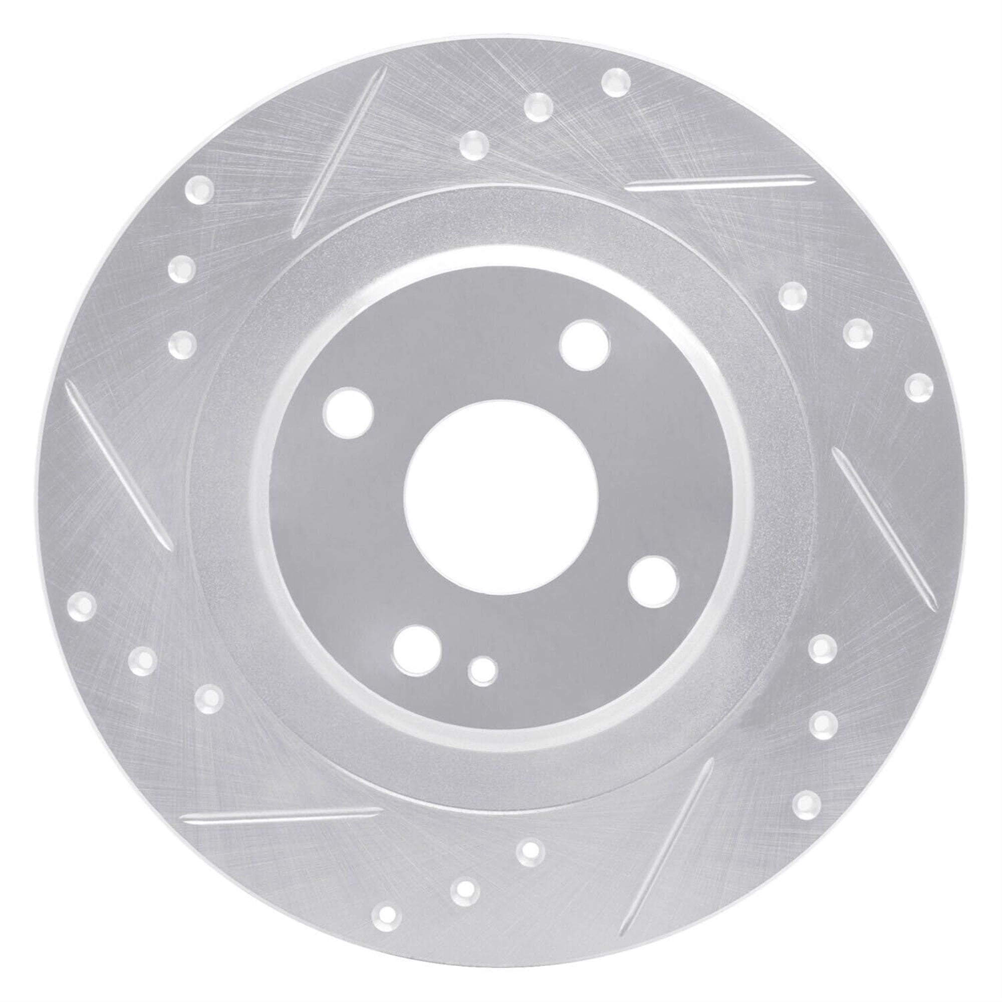 R1 Concepts Brake Rotor Drilled And Slotted Silver Edz-80072L