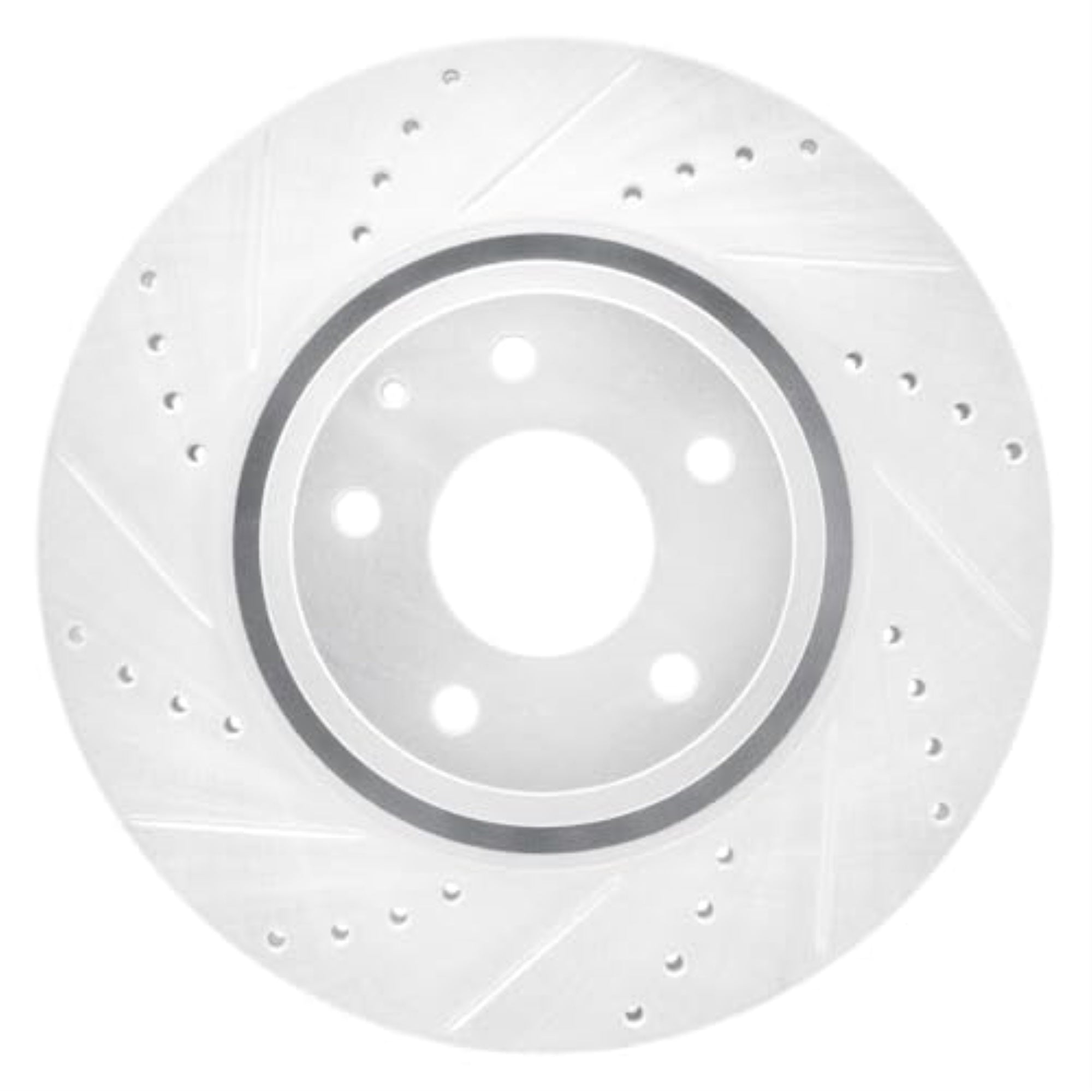 R1 Concepts Brake Rotor Drilled And Slotted Silver Edz-80078L