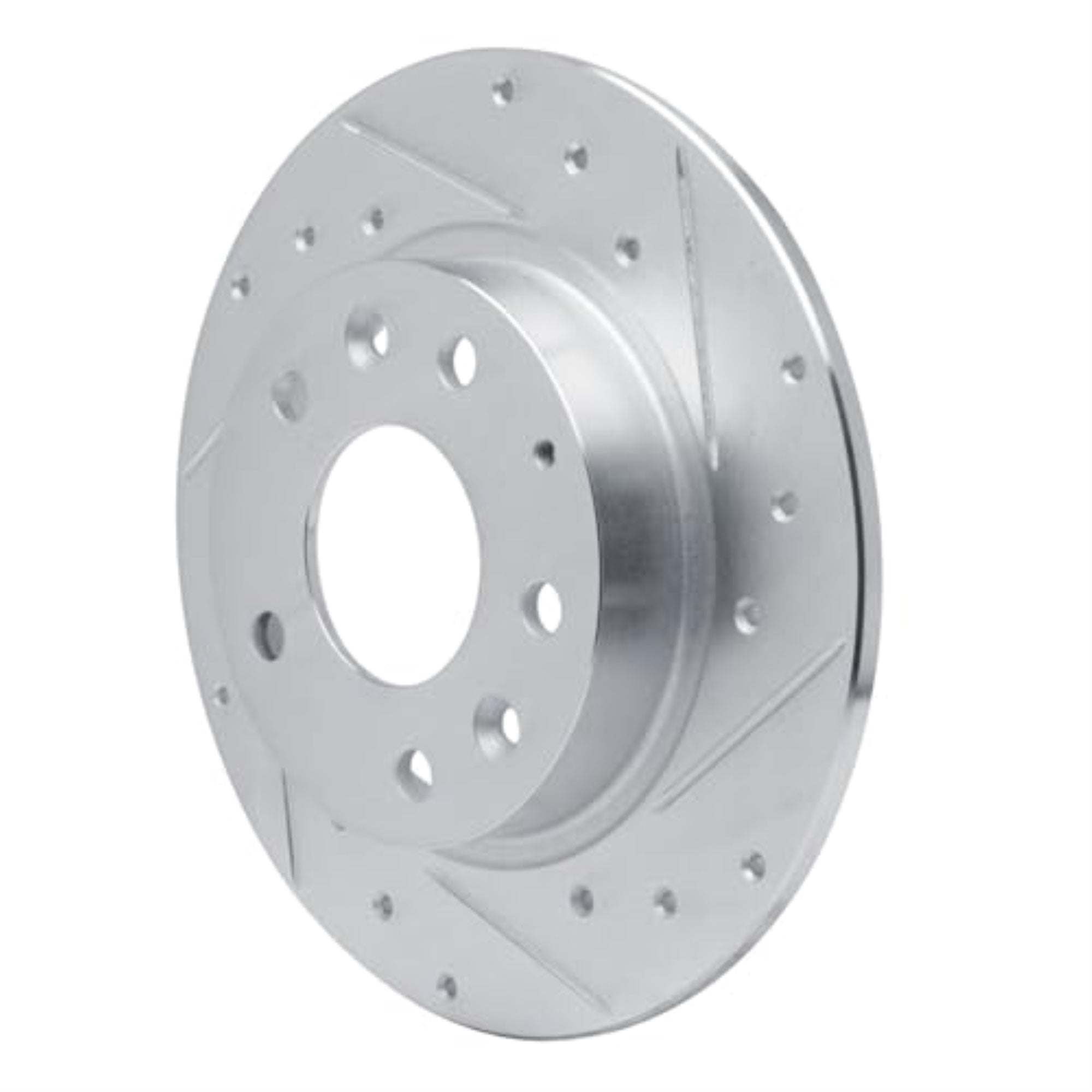 R1 Concepts Brake Rotor Drilled And Slotted Silver Edz-80079R