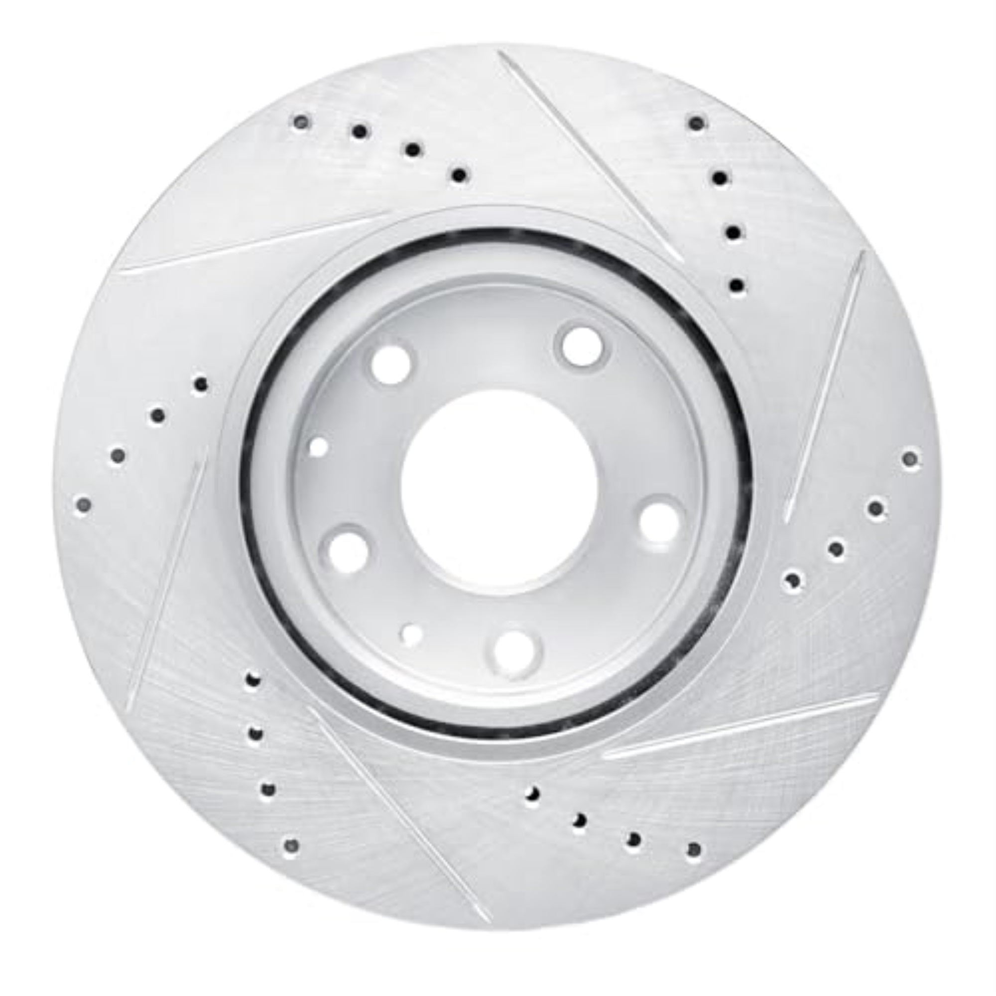 R1 Concepts Brake Rotor Drilled And Slotted Silver Edz-80081L