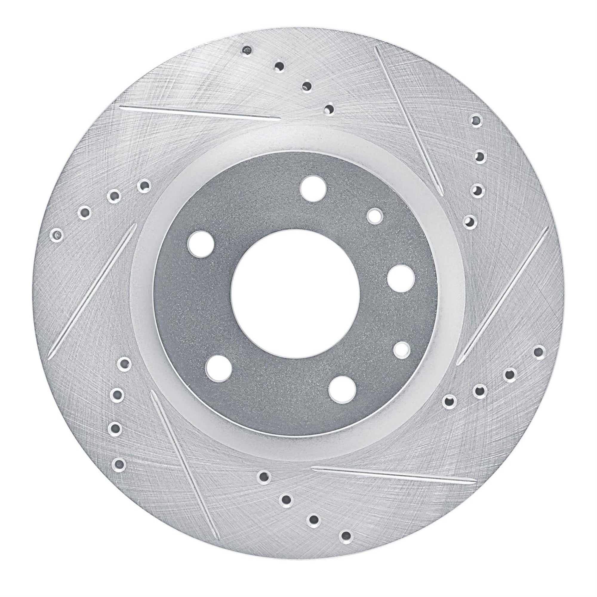R1 Concepts Brake Rotor Drilled And Slotted Silver Edz-80081R