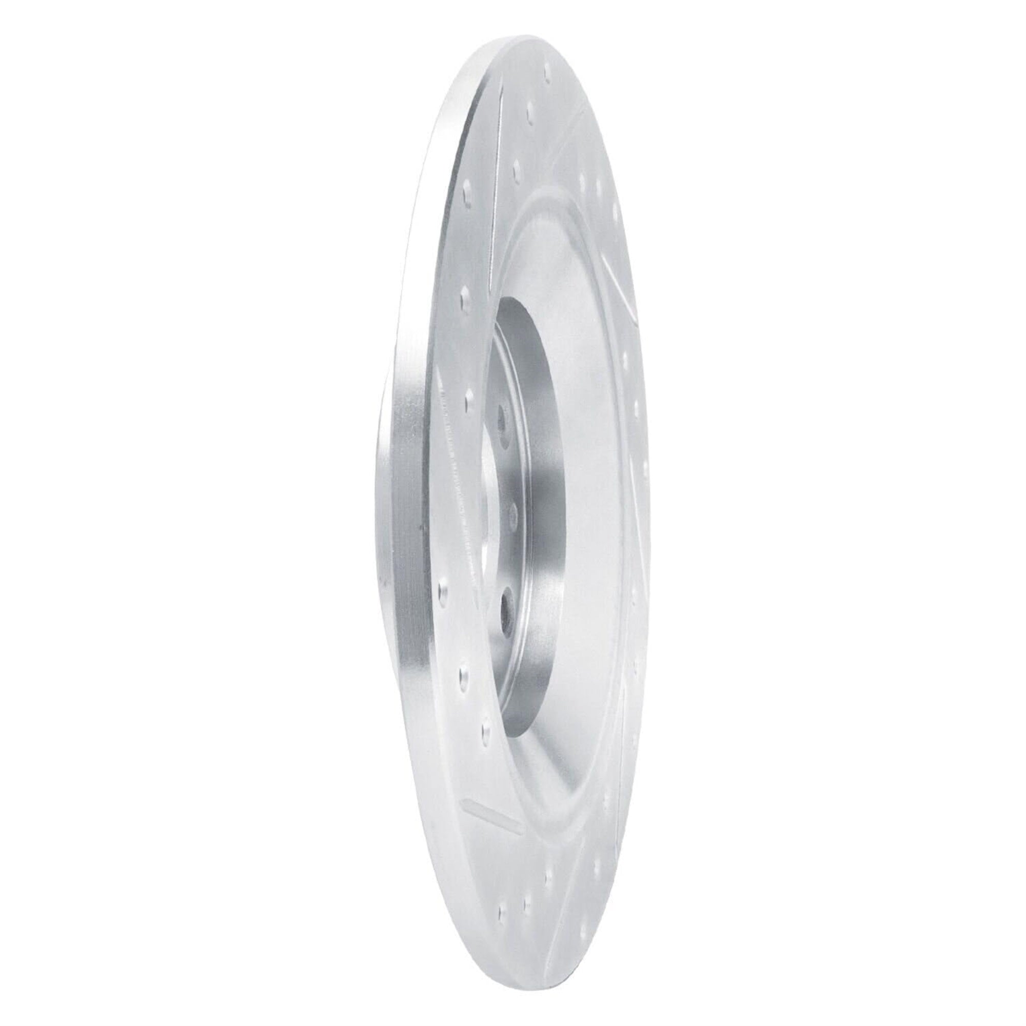 R1 Concepts Brake Rotor Drilled And Slotted Silver Edz-80083L