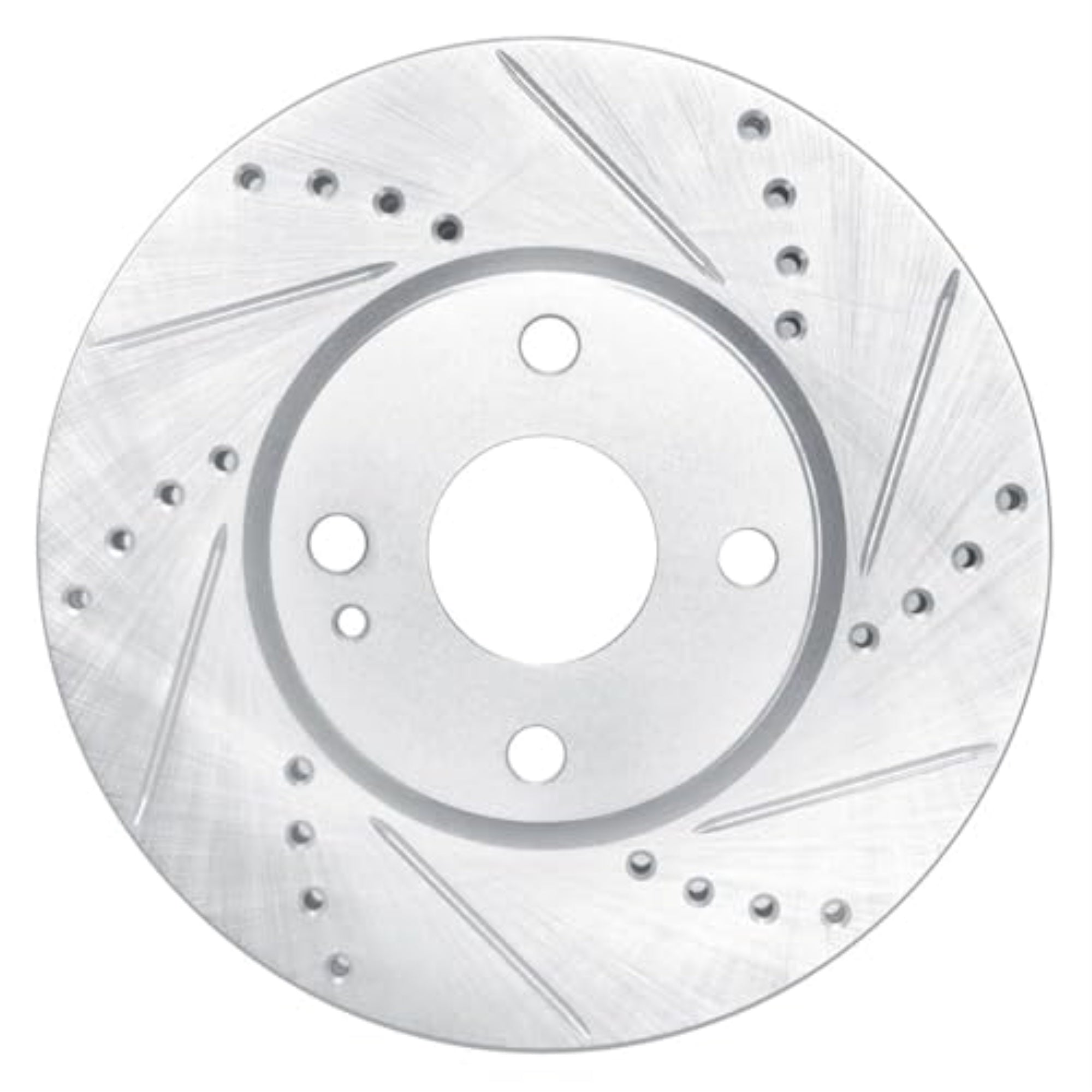 R1 Concepts Brake Rotor Drilled And Slotted Silver Edz-91003R