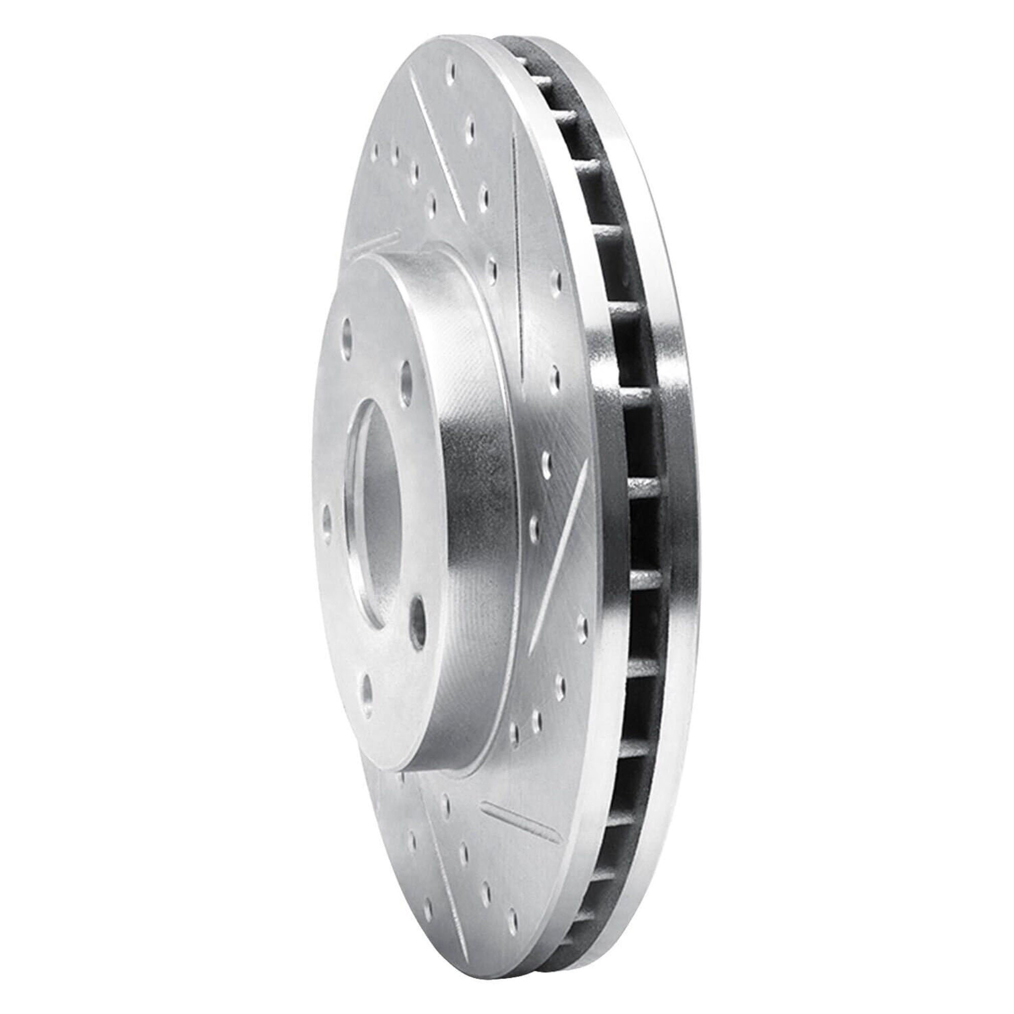 R1 Concepts Brake Rotor Drilled And Slotted Silver Edz-92033R