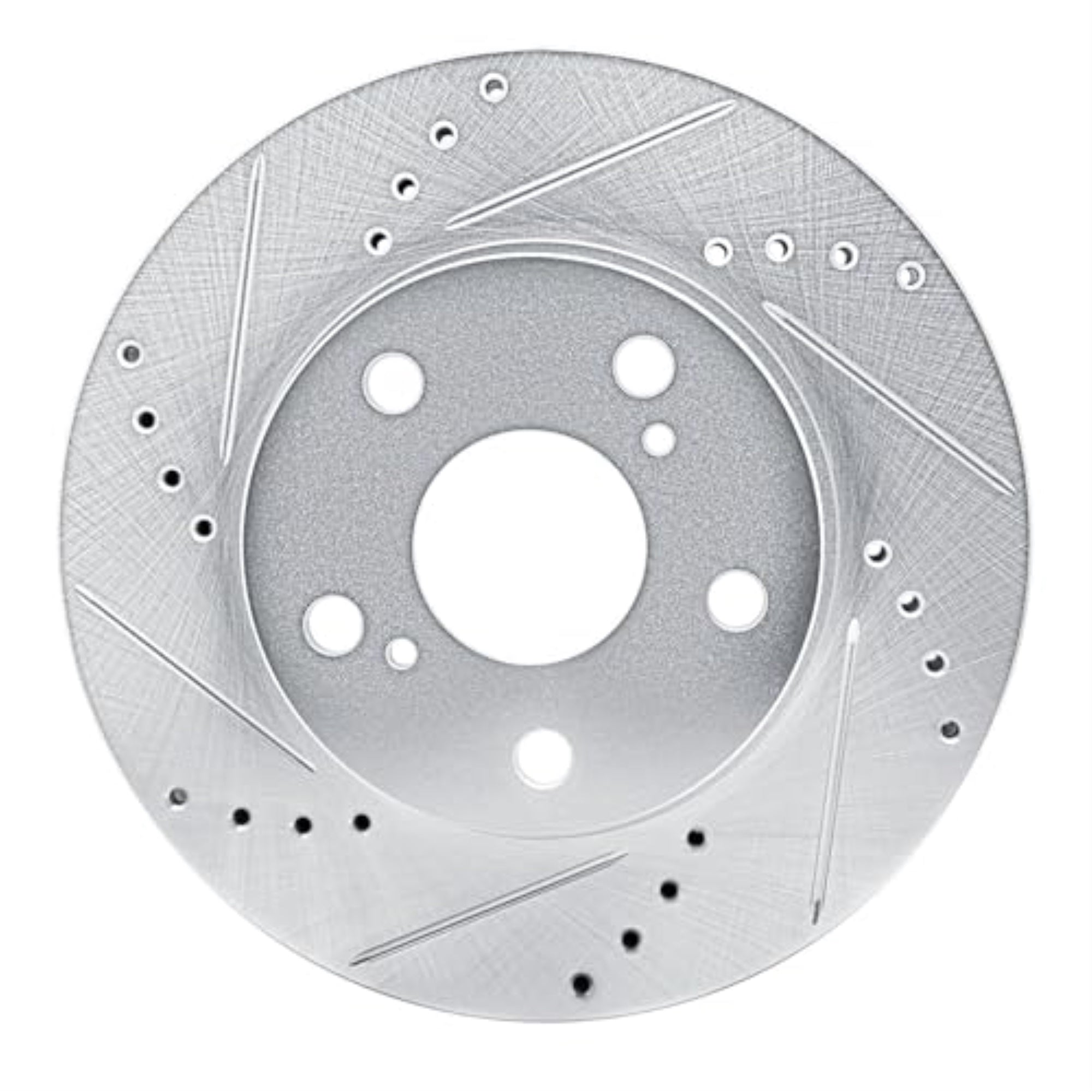 R1 Concepts Brake Rotor Drilled And Slotted Silver Edz-92042L