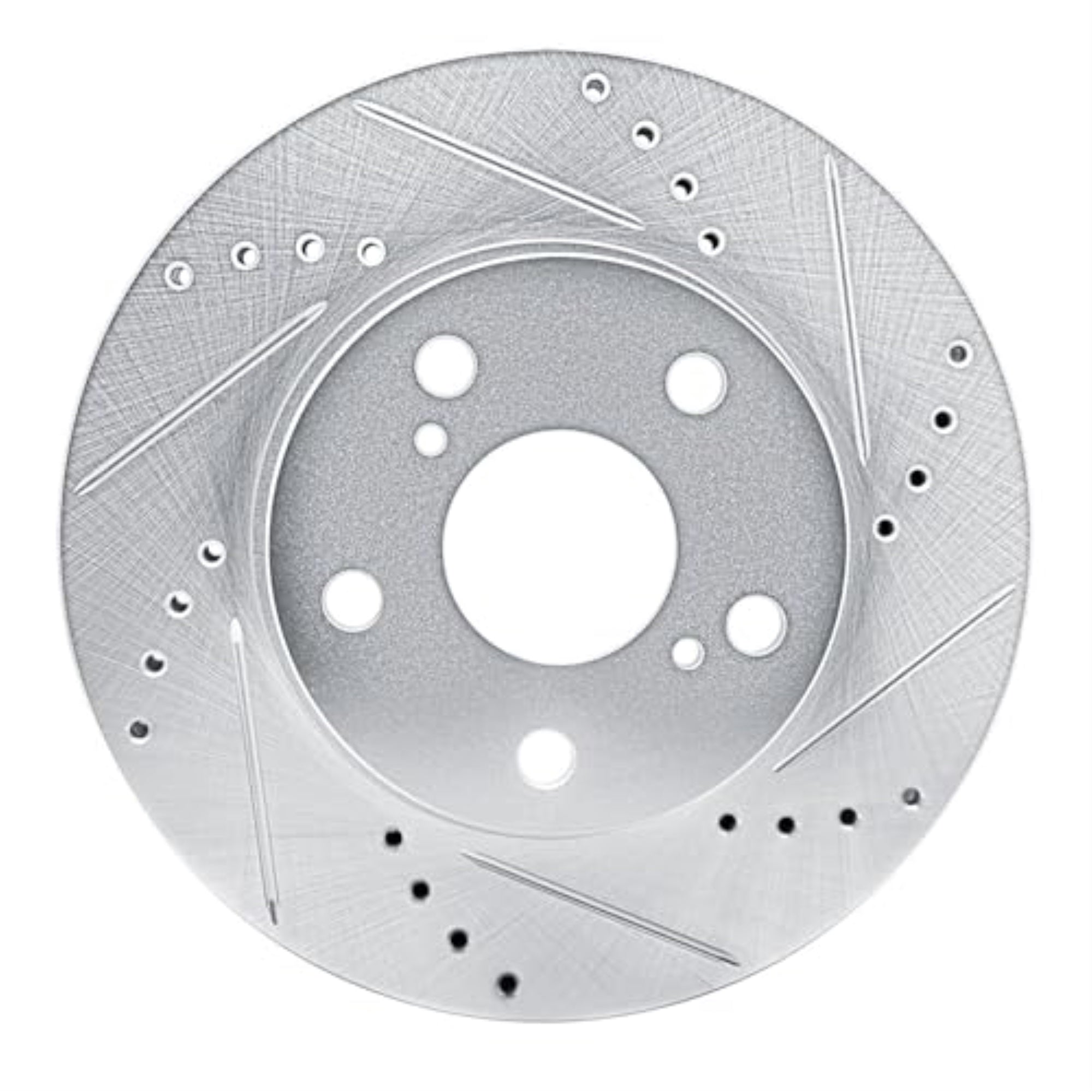 R1 Concepts Brake Rotor Drilled And Slotted Silver Edz-92042R