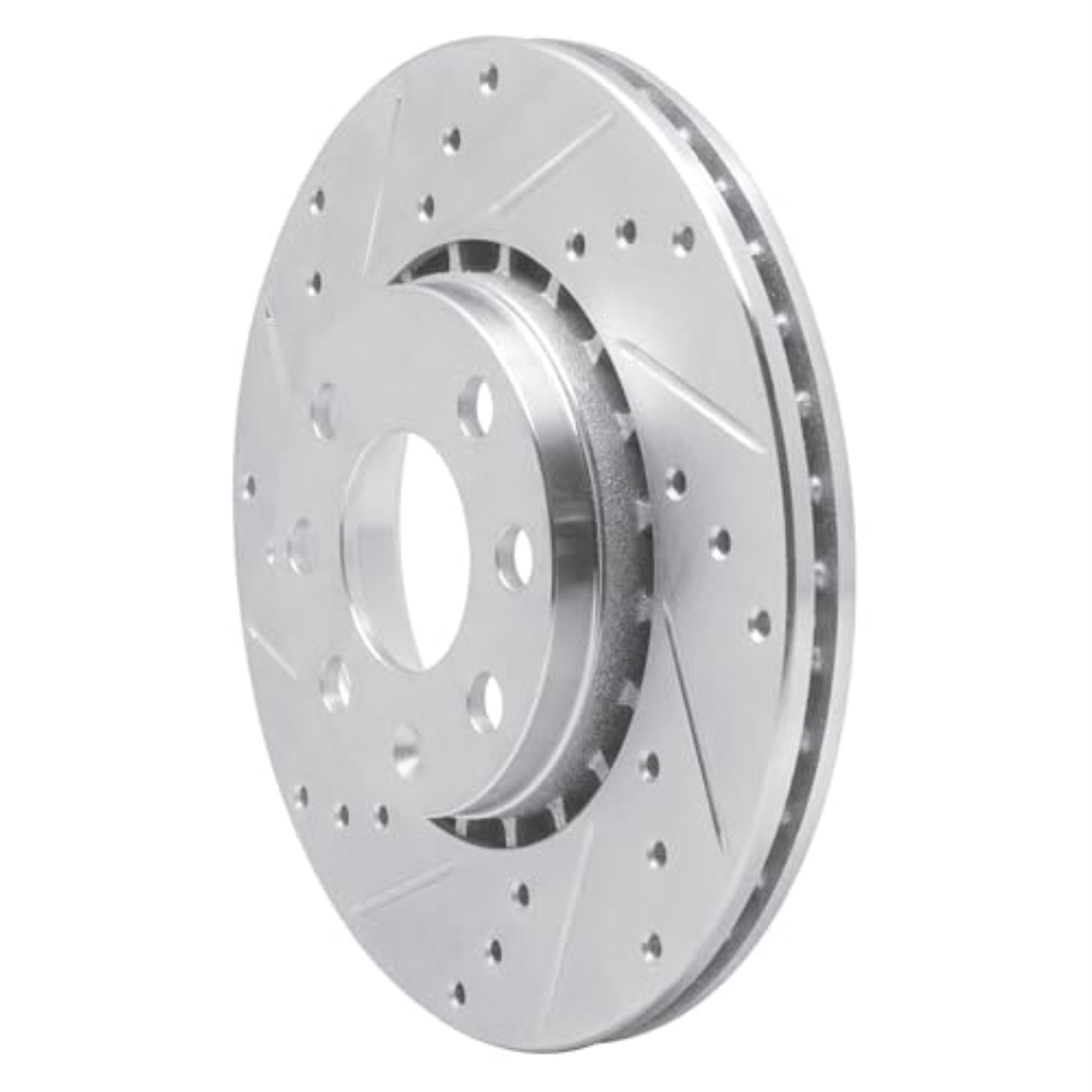 R1 Concepts Brake Rotor Drilled And Slotted Silver Edz-92048L