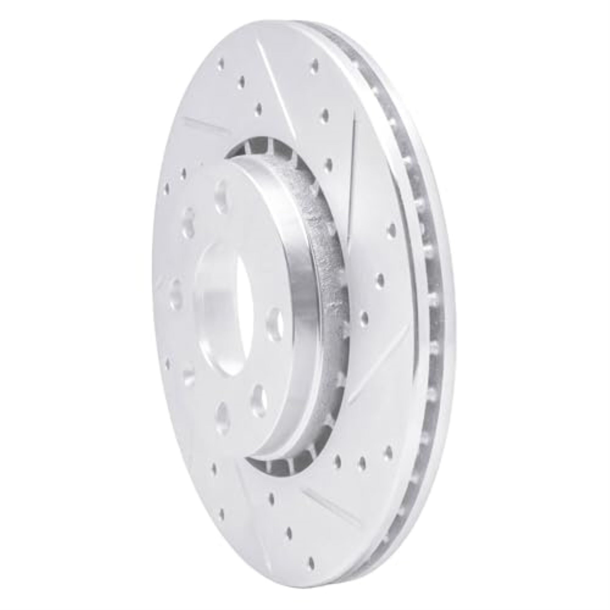 R1 Concepts Brake Rotor Drilled And Slotted Silver Edz-92048R