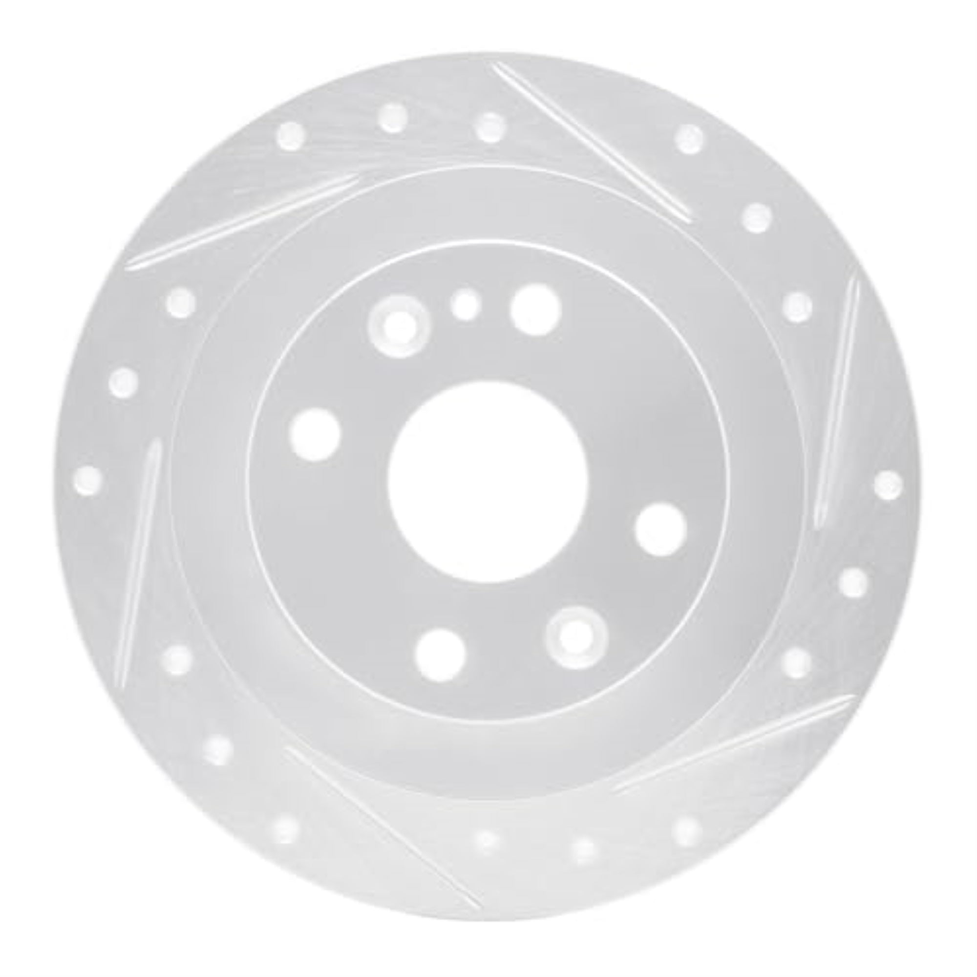 R1 Concepts Brake Rotor Drilled And Slotted Silver Edz-92076R