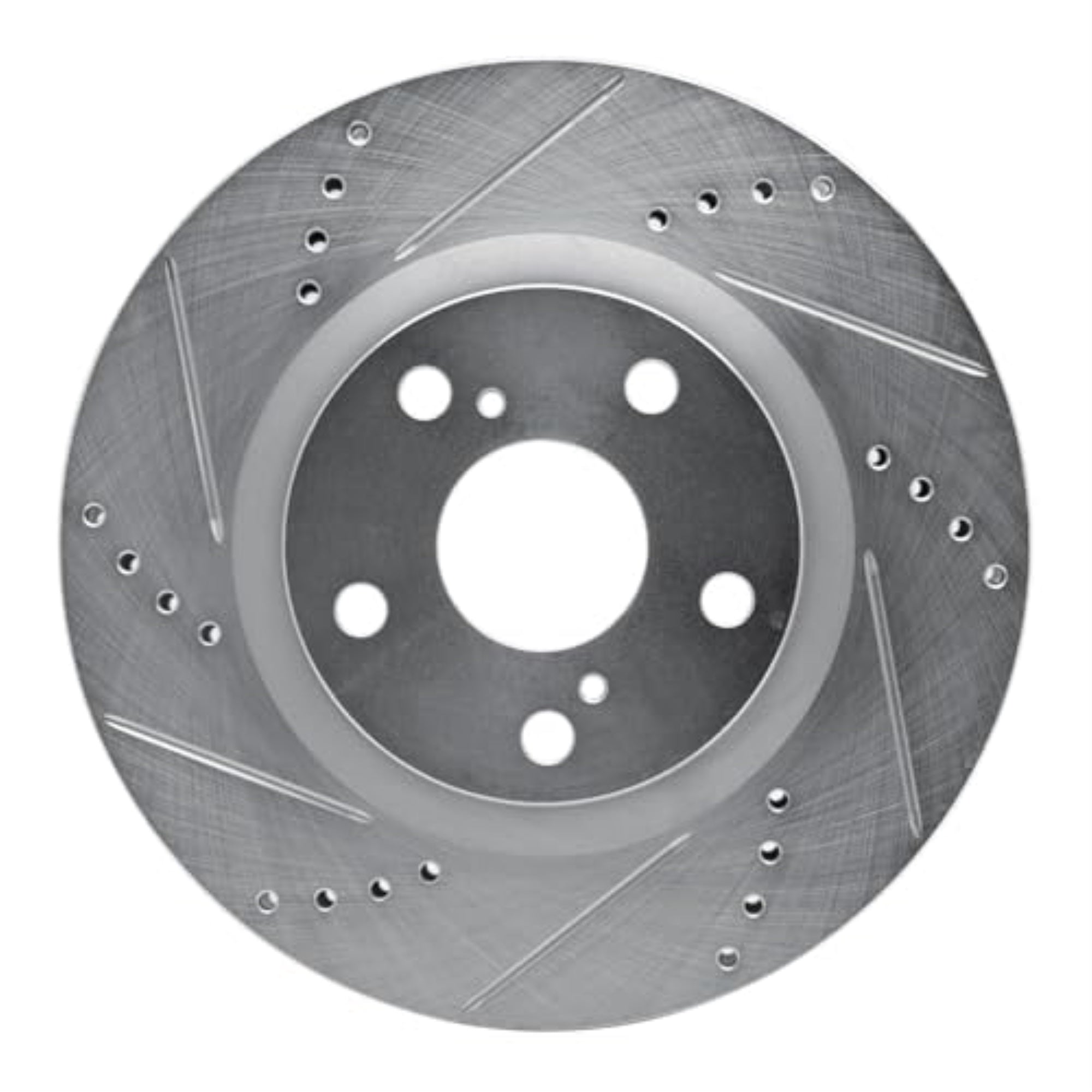 R1 Concepts Brake Rotor Drilled And Slotted Silver Edz-92084L