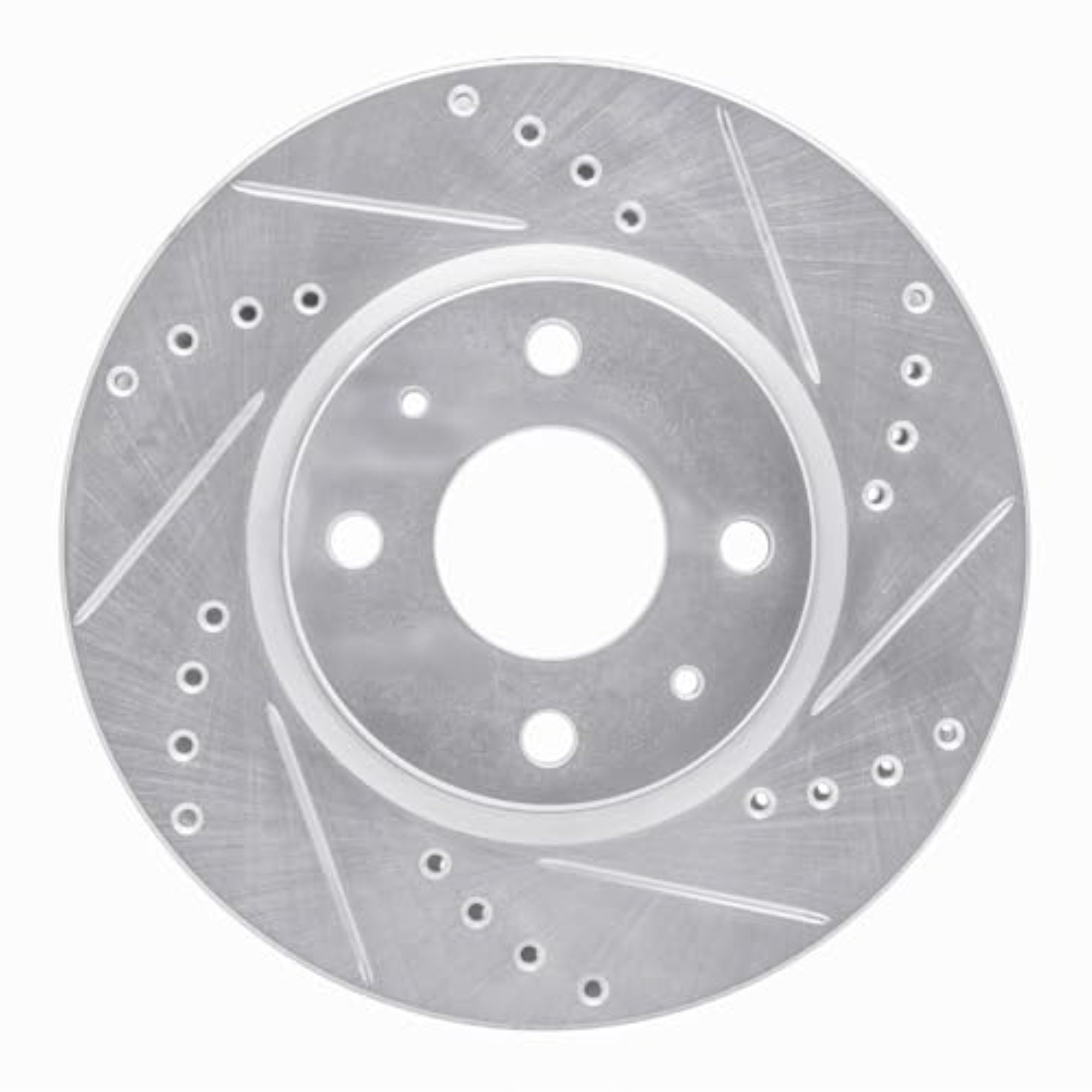 R1 Concepts Brake Rotor Drilled And Slotted Silver Edz-92085R