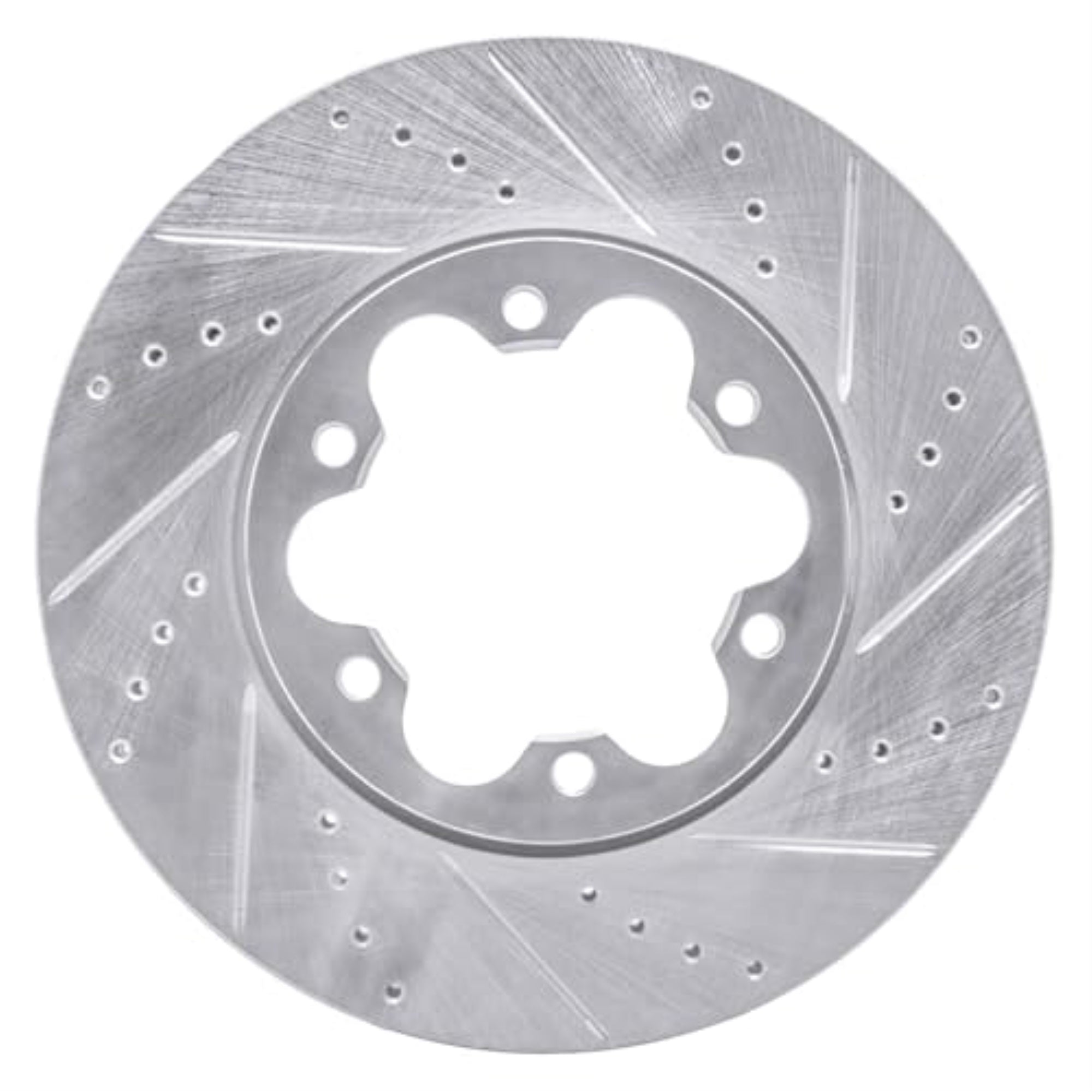 R1 Concepts Brake Rotor Drilled And Slotted Silver Edz-92092R