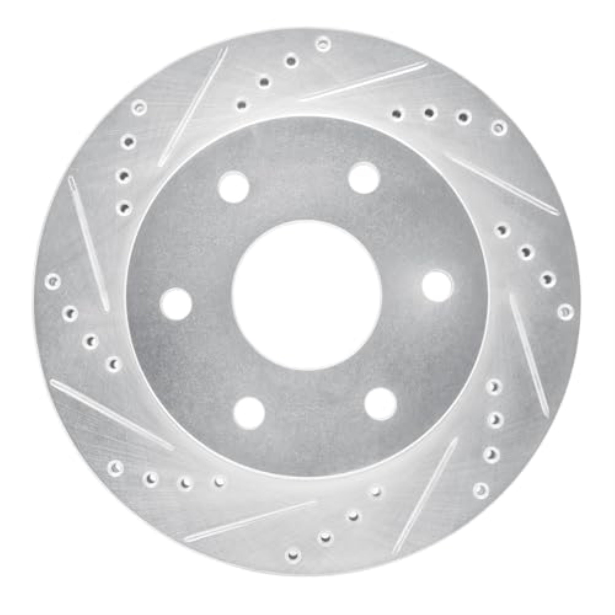 R1 Concepts Brake Rotor Drilled And Slotted Silver Edz-92107L