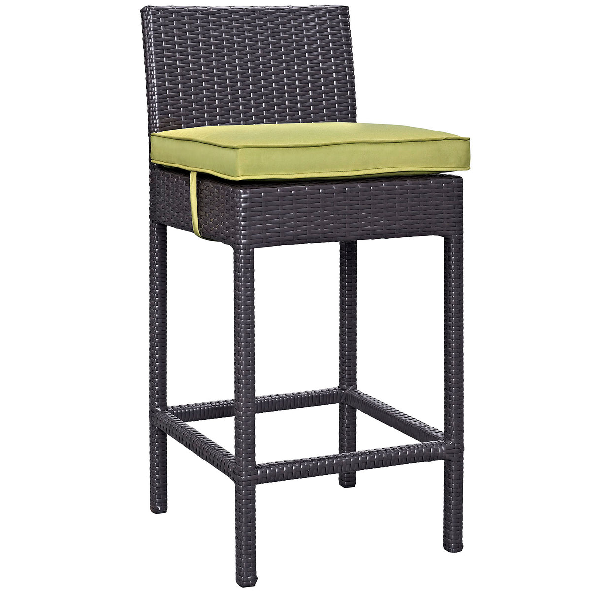 Convene Outdoor Patio Fabric Bar Stool - Espresso Peridot