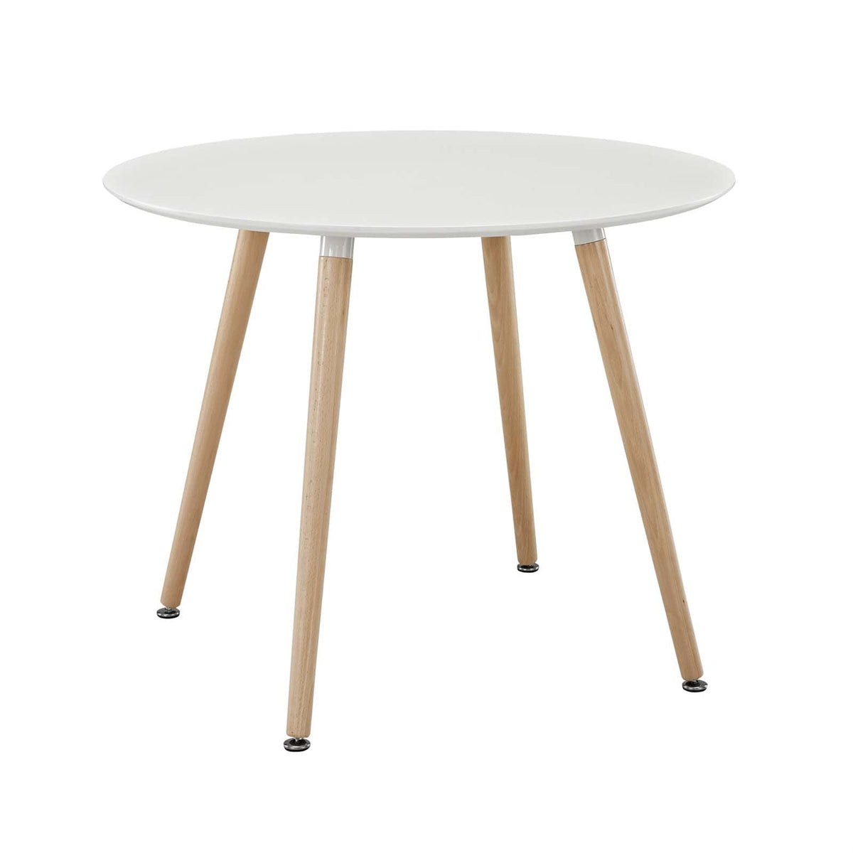 Casafoyer Track 36' Contemporary Modern Round Kitchen And Dining Room Table In White