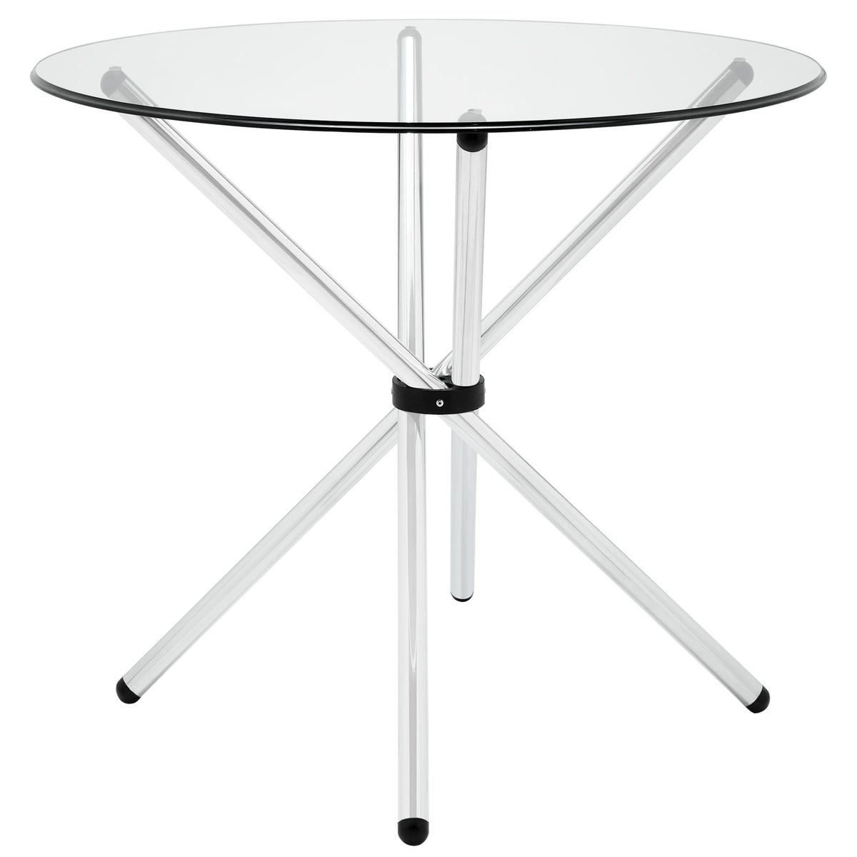 Baton Round Dining Table - Clear