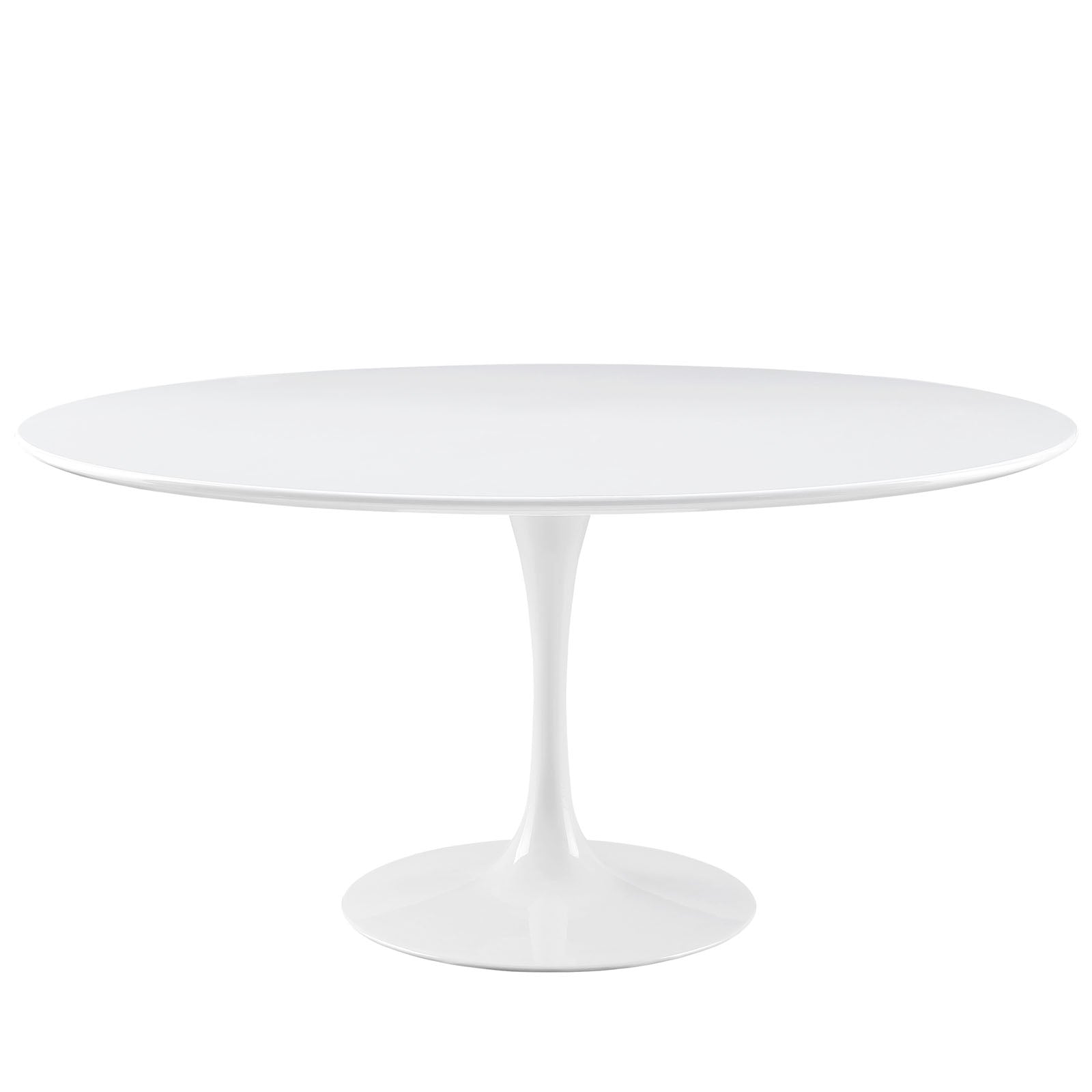 Lippa 60″ Round Wood Top Dining Table - White