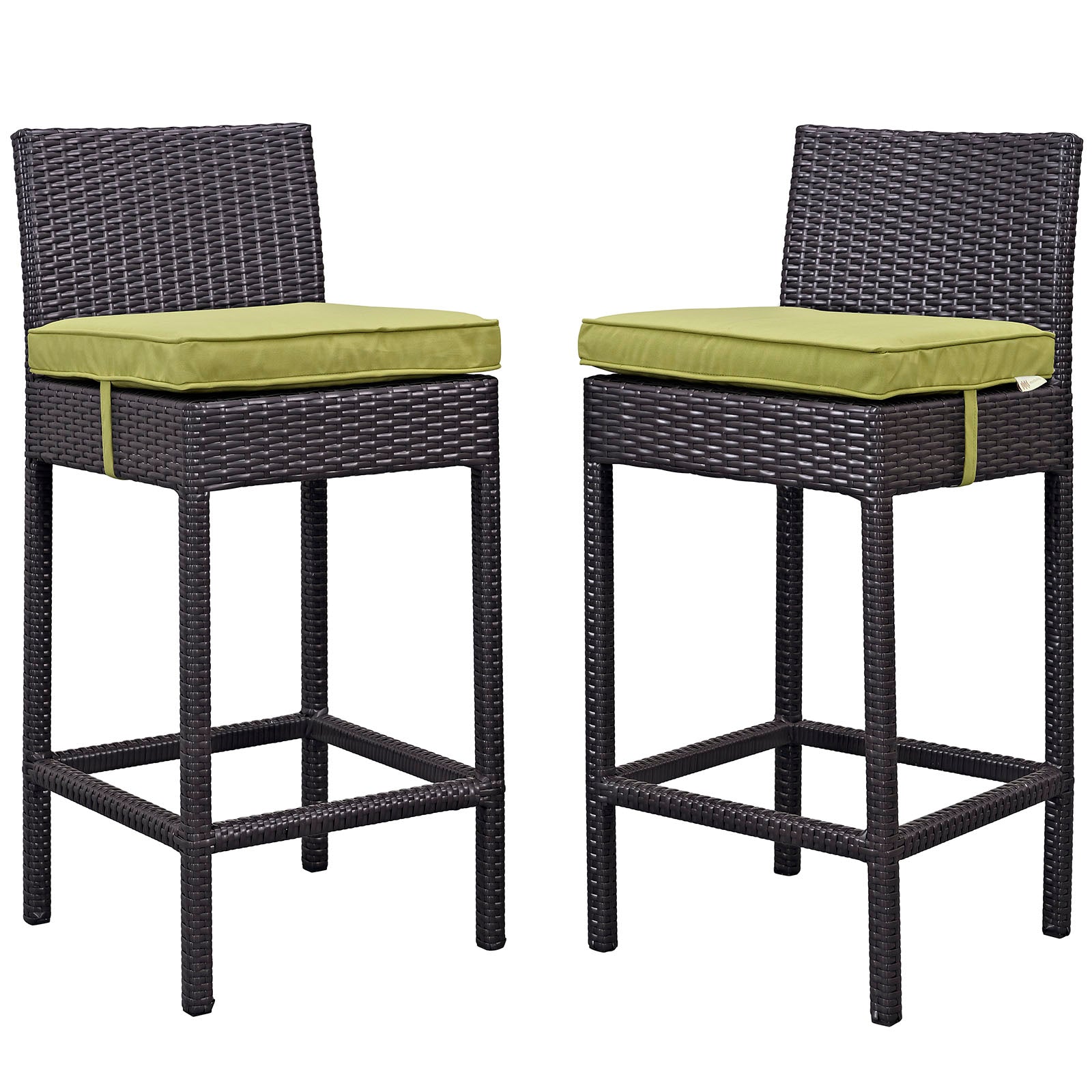 Lift Bar Stool Outdoor Patio Set Of 2 - Espresso Peridot