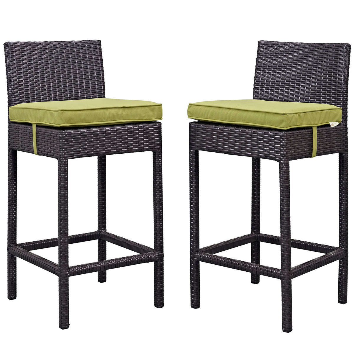 Lift Bar Stool Outdoor Patio Set Of 2 - Espresso Peridot