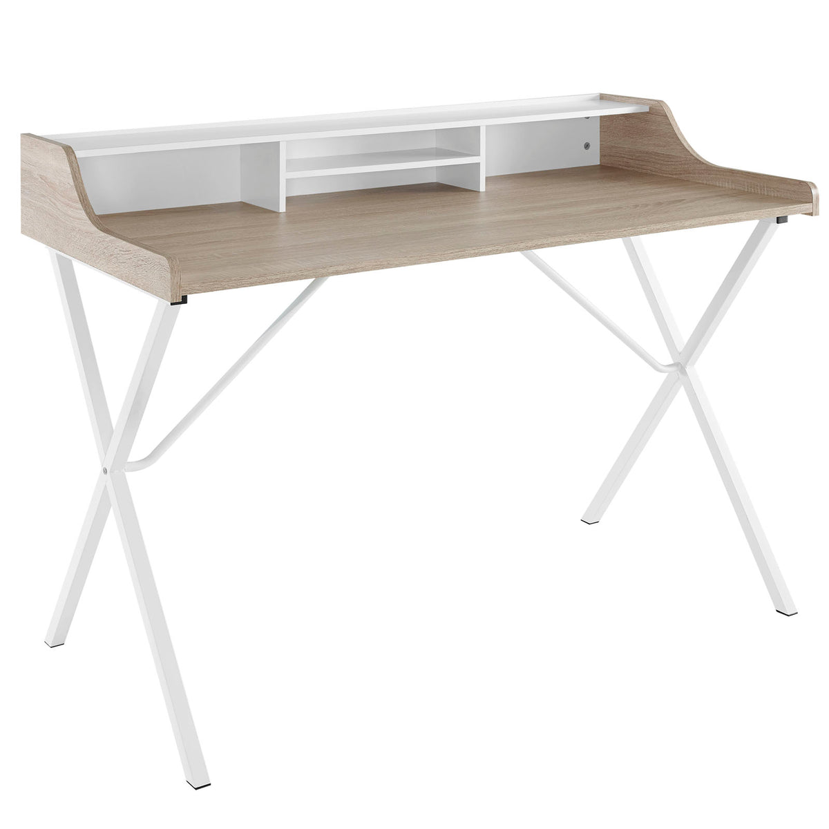 Bin Office Desk - Oak