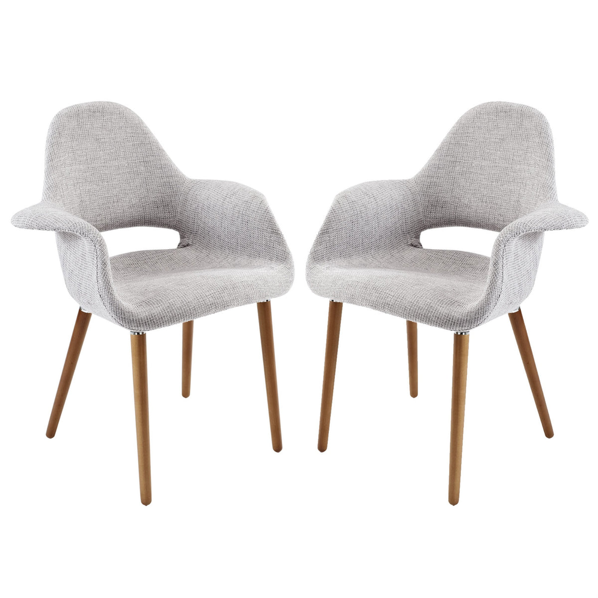 Aegis Accent Chair Set Of 2 - Plush Cushions, Wooden Legs, Taupe Color, Ultimate Relaxation, Endless Possibilities