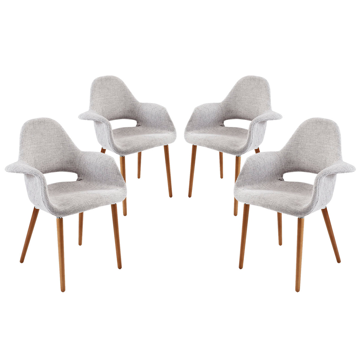 Aegis Dining Armchair Set Of 4 - Light Gray
