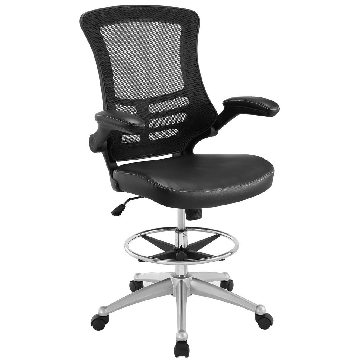Attainment Vinyl Drafting Chair - Black