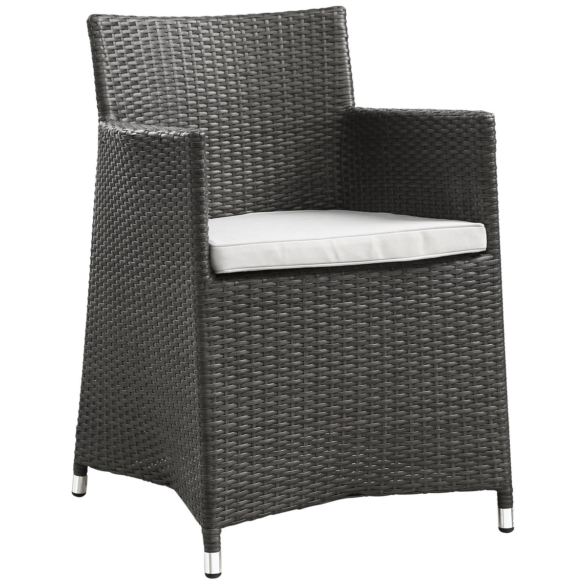 Junction Dining Outdoor Patio Armchair - Brown White