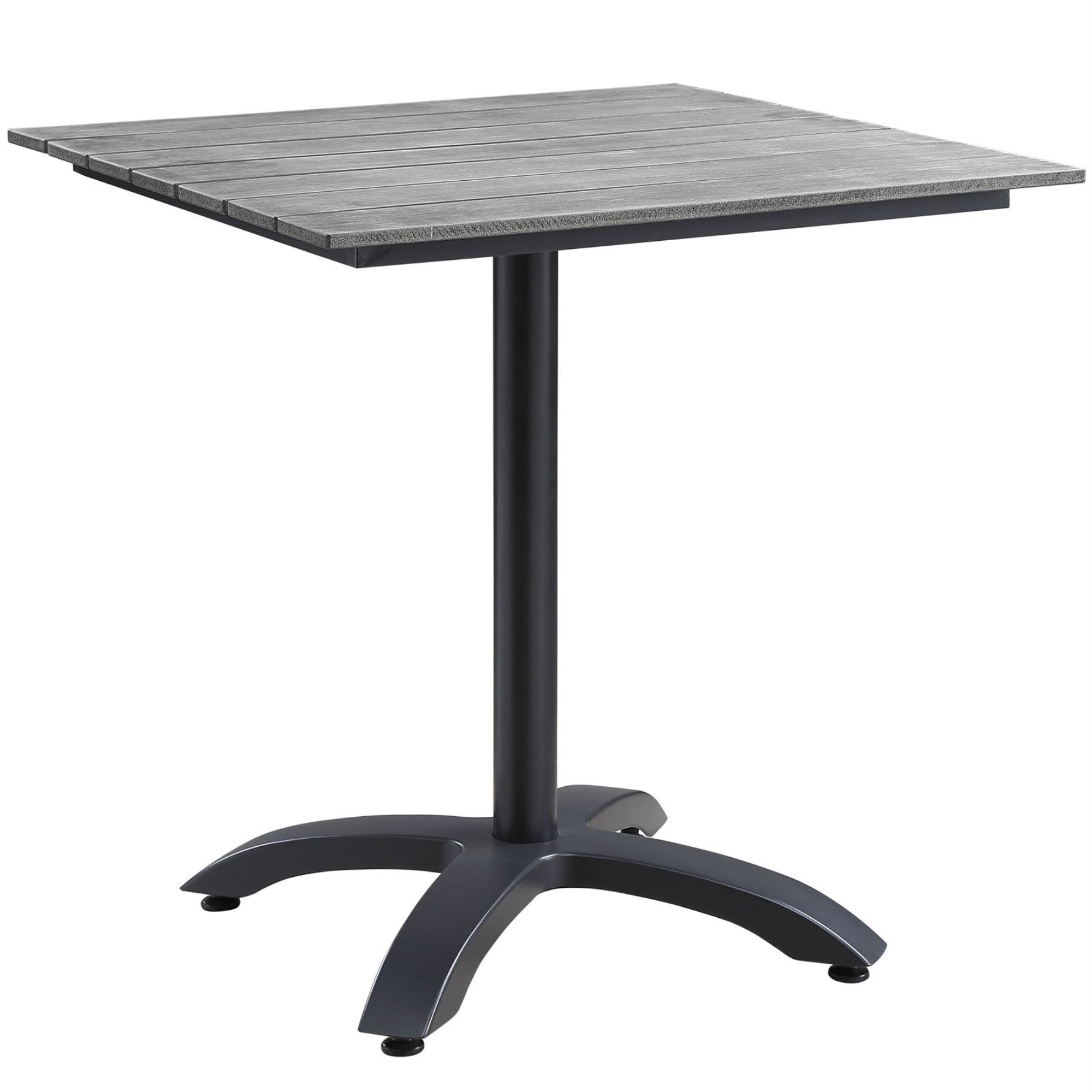 Casafoyer Maine Aluminum Outdoor Patio 28' Dining Table In Brown Gray