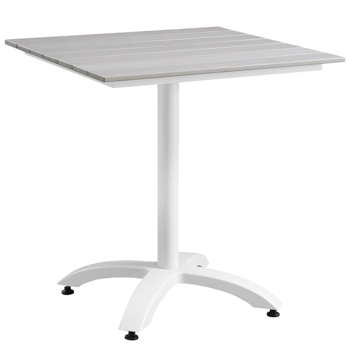 Maine 28' Outdoor Patio Dining Table - White Light Gray