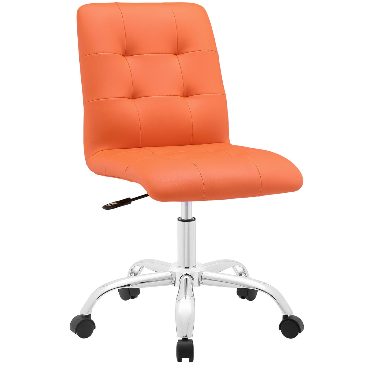 Prim Armless Mid Back Office Chair - Orange
