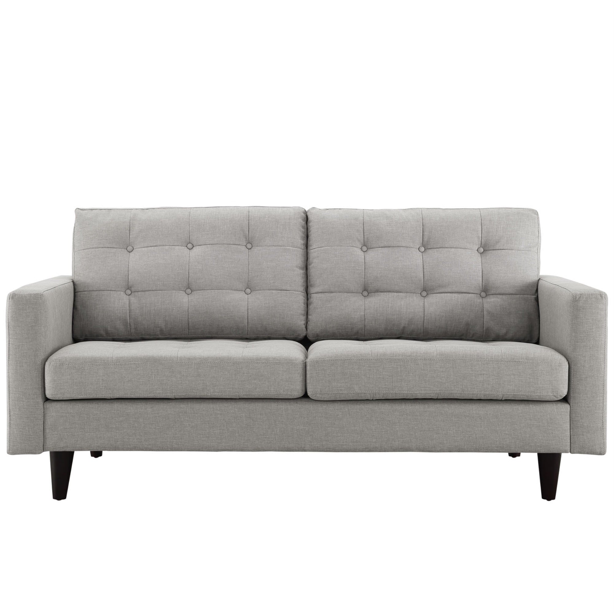 Empress Tufted Button Loveseat - Exquisite Design, Luxurious Cushions, Elegant Armrests - Light Gray