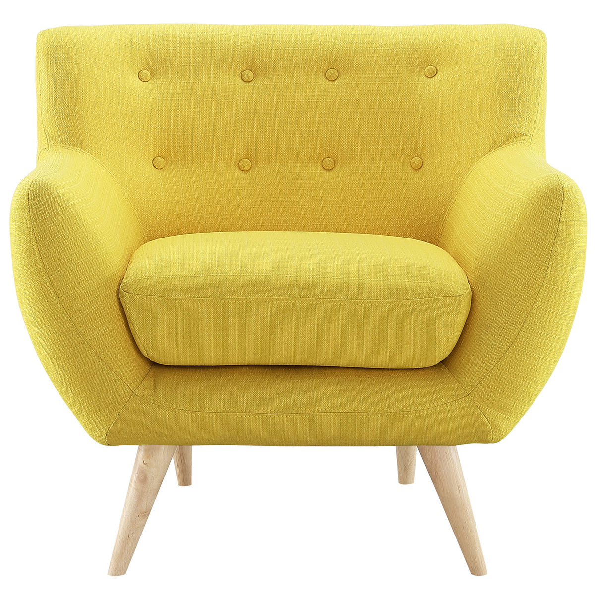 Remark Upholstered Fabric Armchair - Sunny