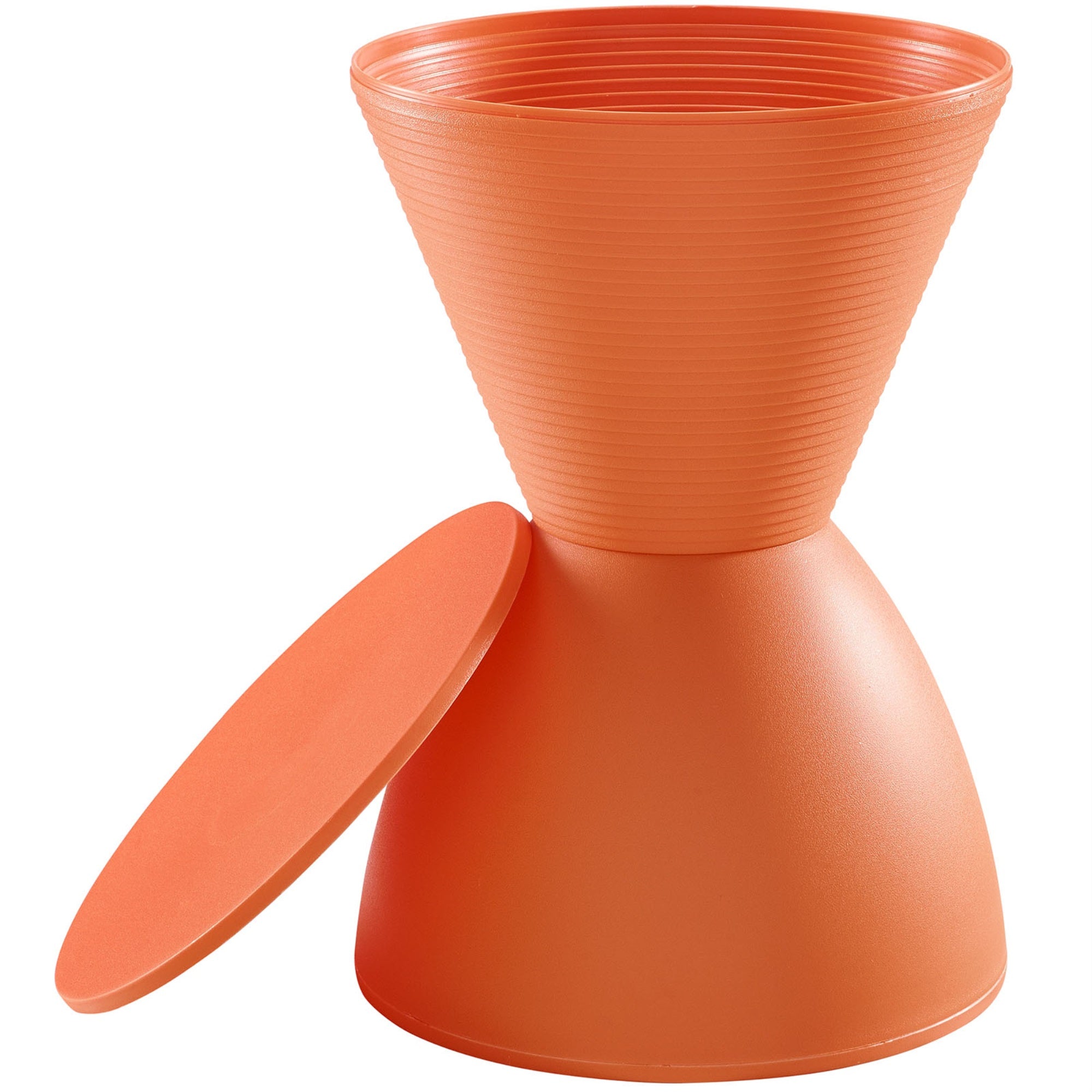 Haste Transcendent Stool - Versatile, Modern, And Minimalistic. Durable Polypropylene With Storage Space. No Assembly Required. Perfect For Indoor Or Outdoor Use. Timeless And Fluid Design.