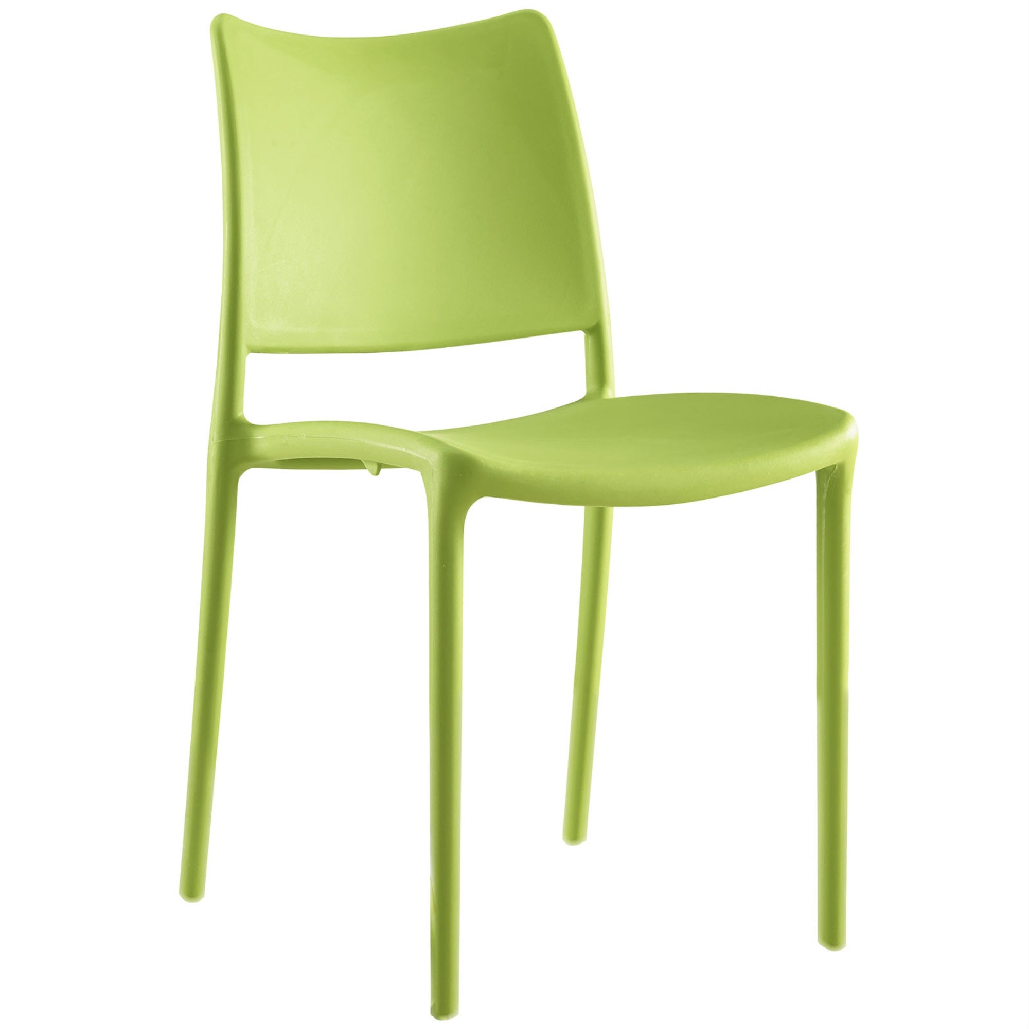 Hipster Dining Side Chair - Burst Of Energy, Minimalist Design, Ergonomic Features, Stackable, Fully Assembled, Indoor/Outdoor Use, Green