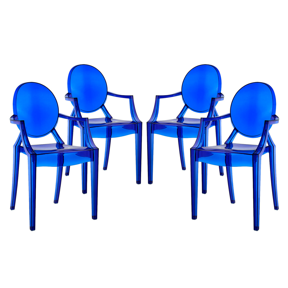 Casper Dining Armchairs Set Of 4 - Blue