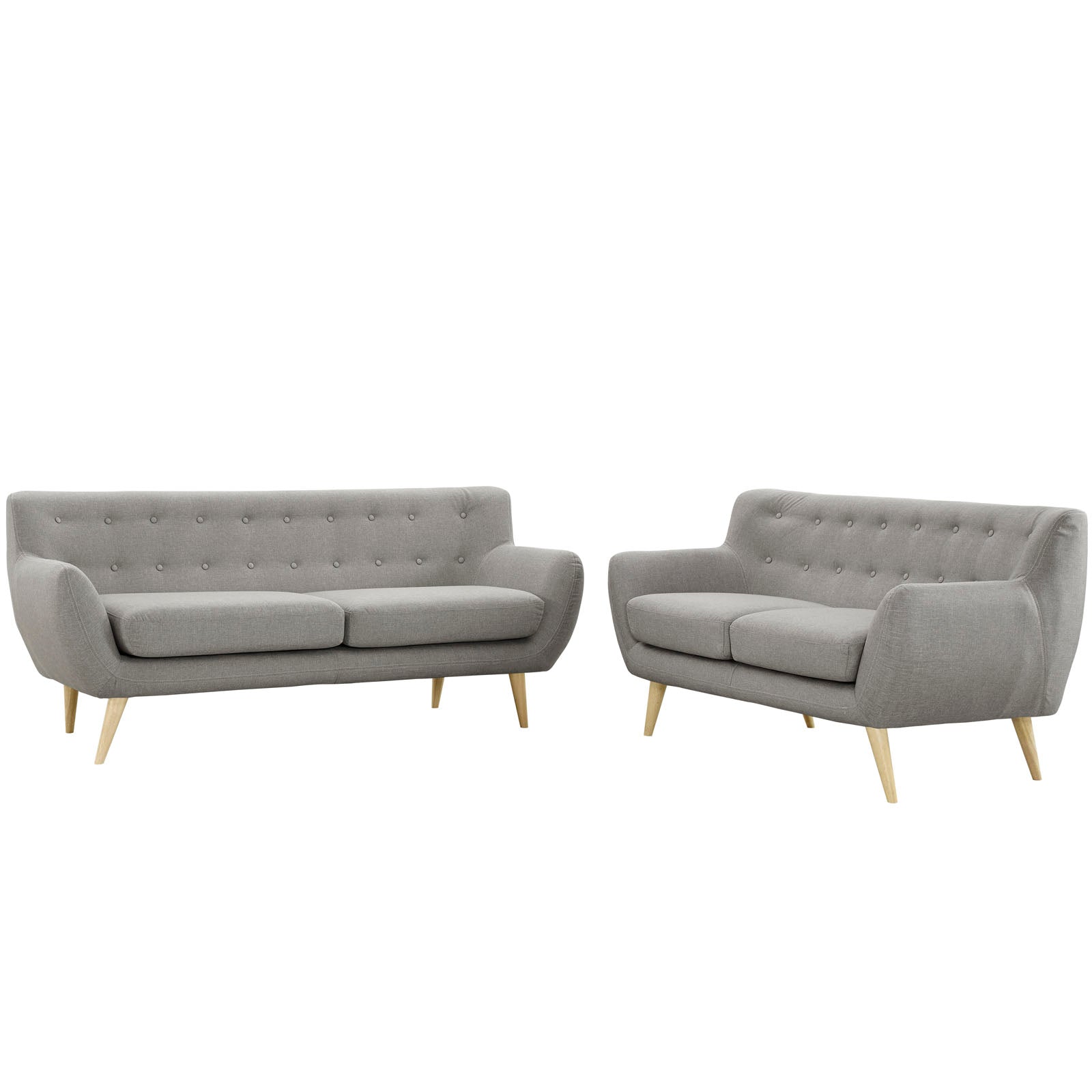 Remark 2 Piece Living Room Set - Light Gray