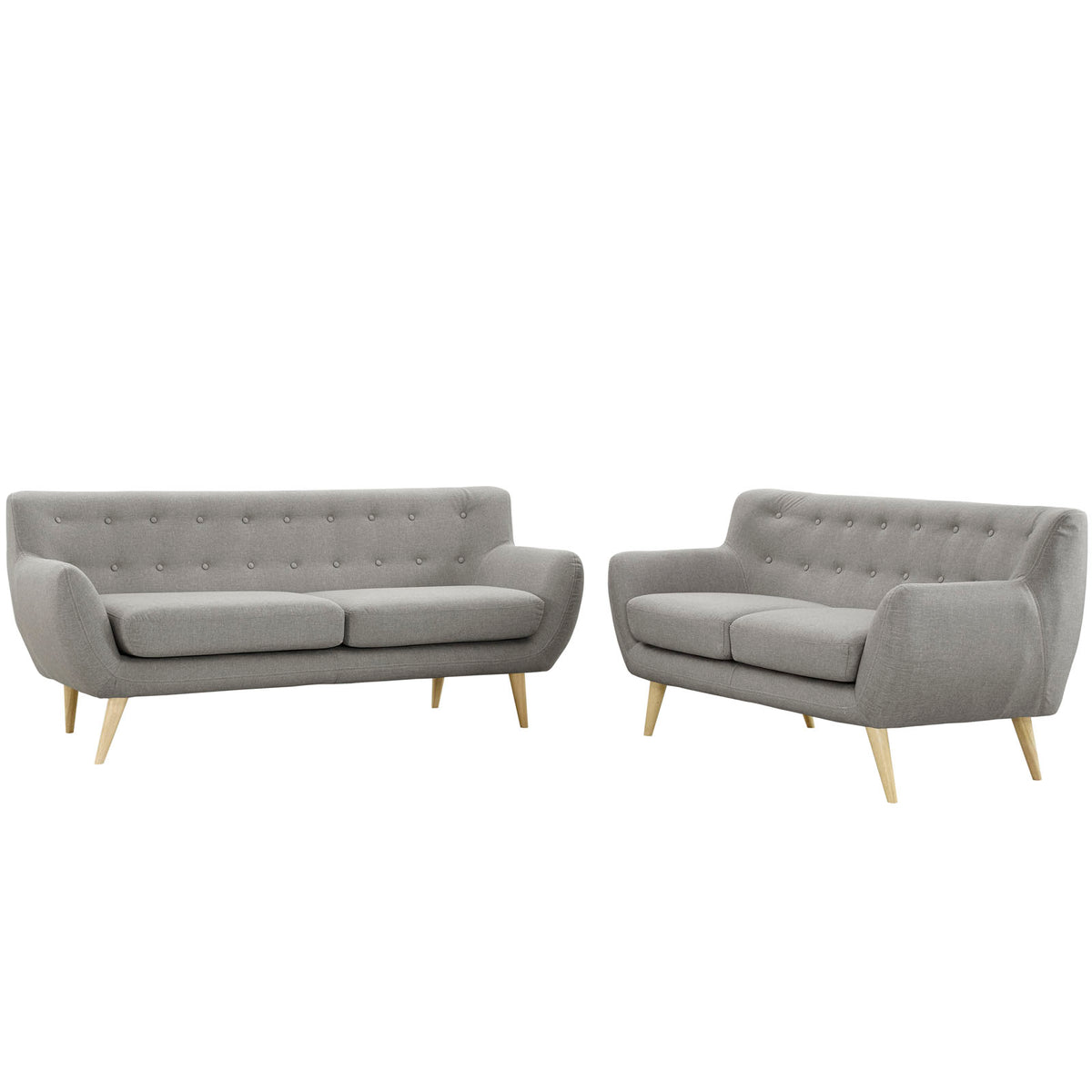 Remark 2 Piece Living Room Set - Light Gray
