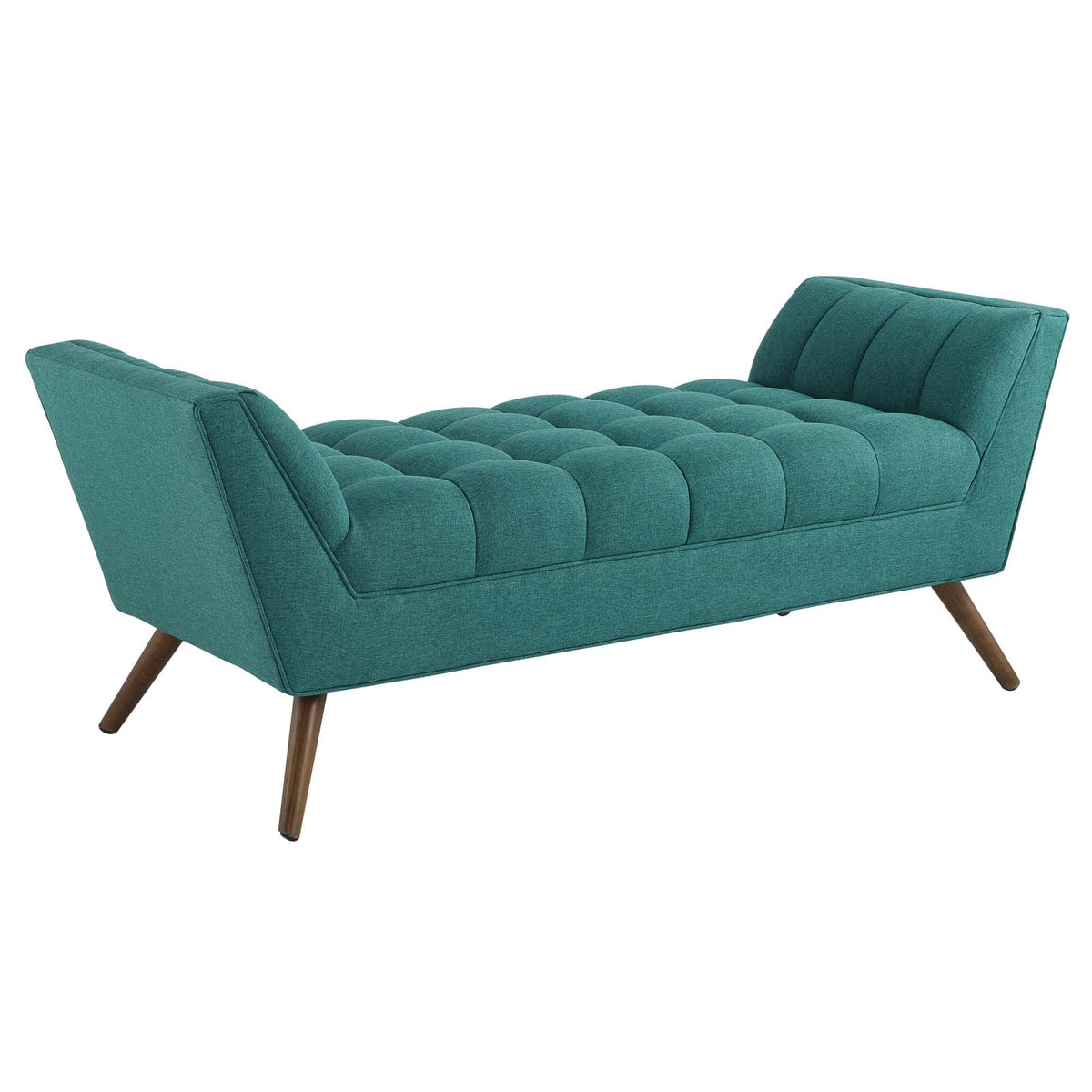 Response Medium Upholstered Fabric Bench - Teal