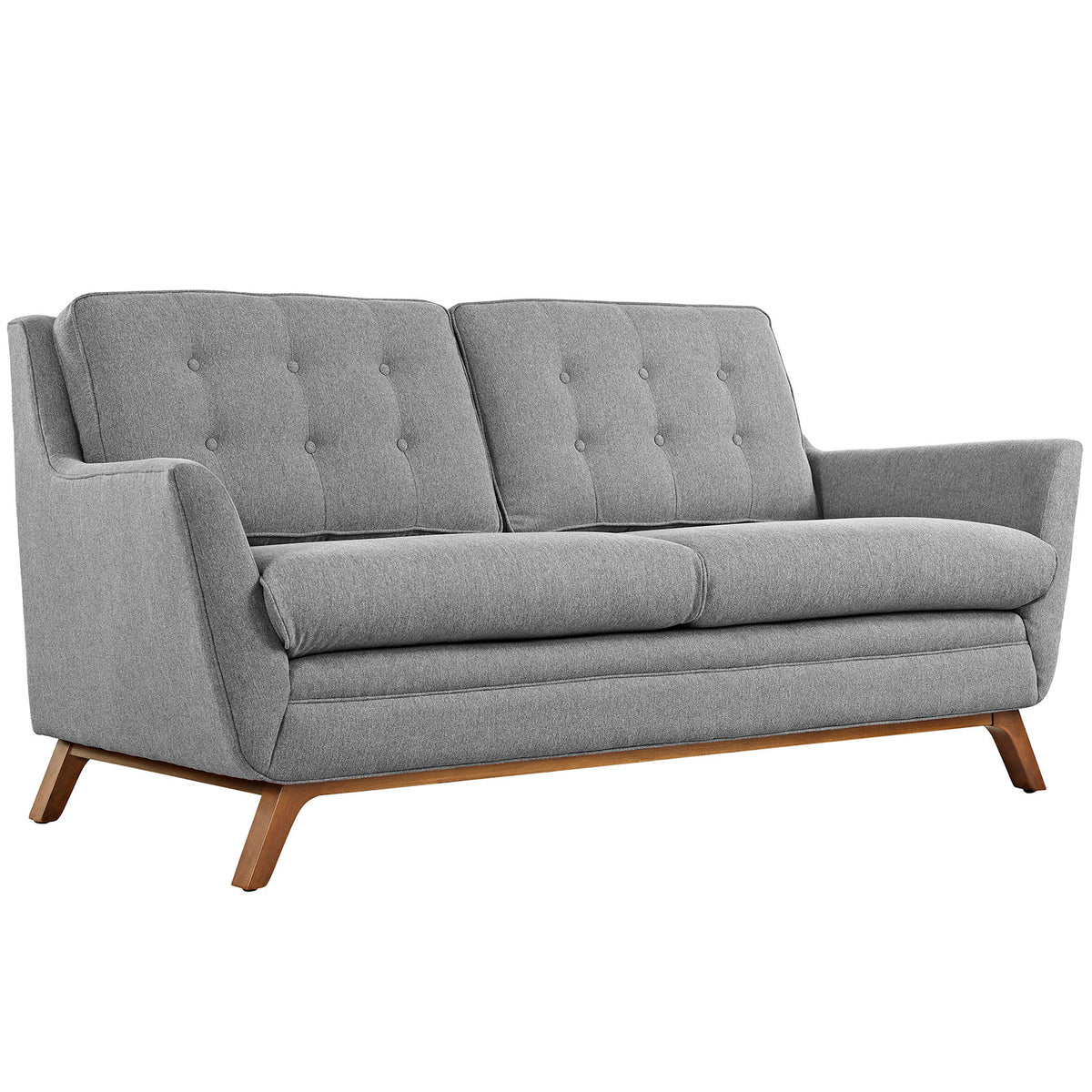 Beguile Upholstered Fabric Loveseat - Expectation Gray