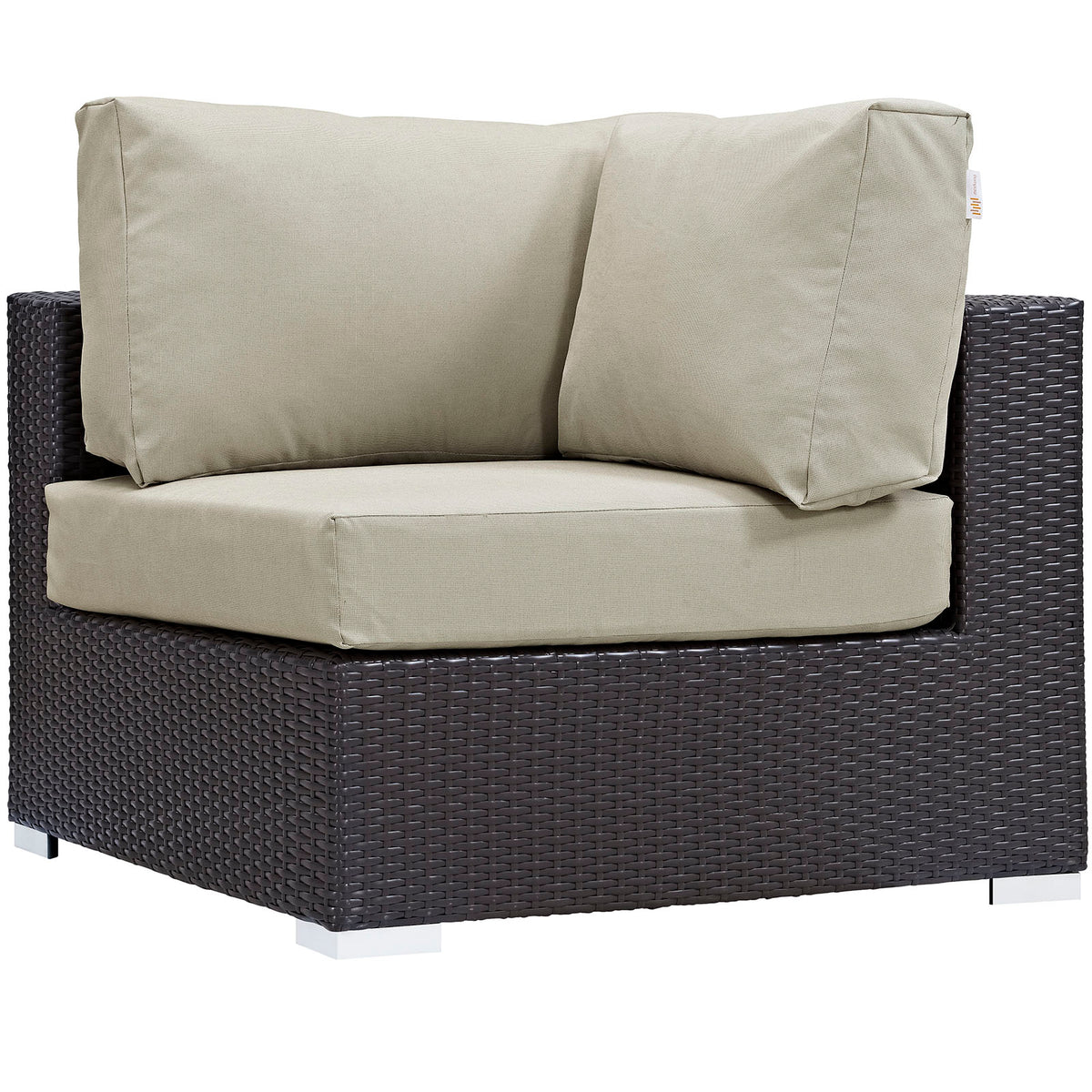 Convene Outdoor Patio Corner - Espresso Beige