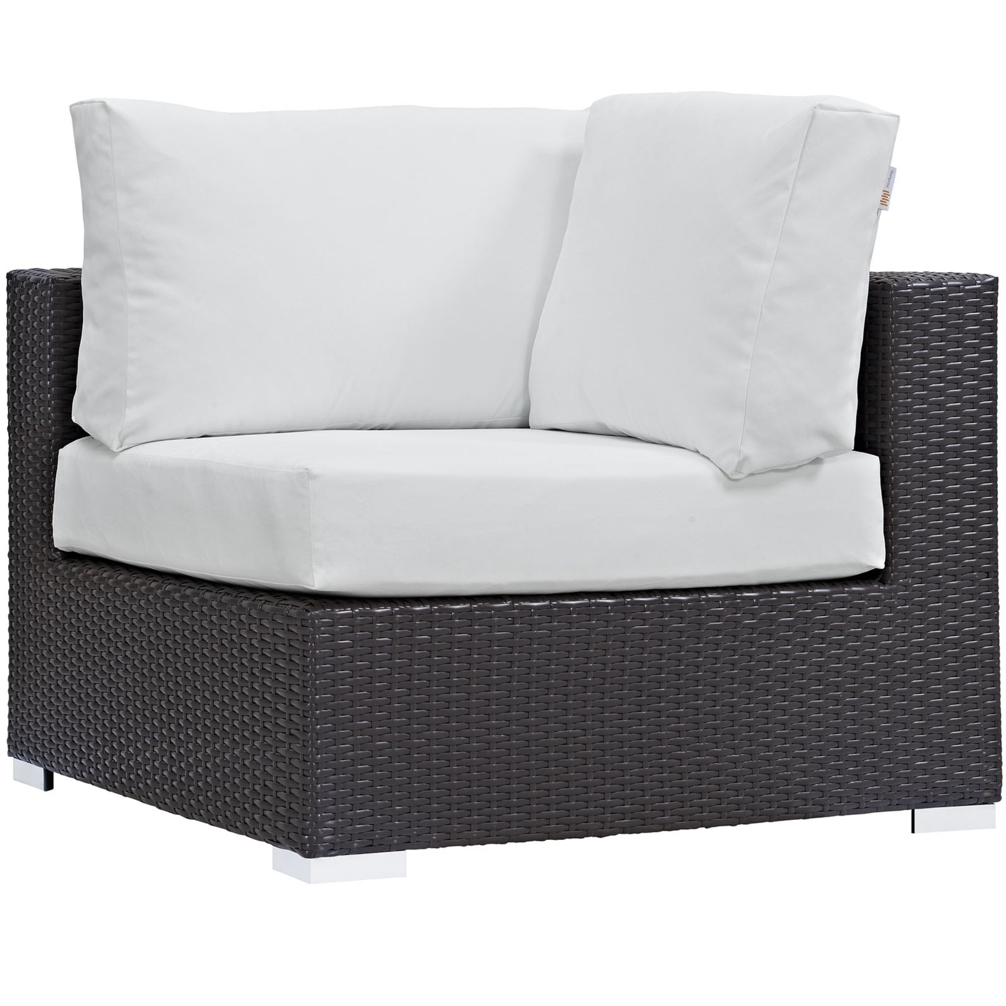 Convene Outdoor Sectional Corner Chair - Durable Rattan & Aluminum Frame, All-Weather Cushions - Perfect For Patio, Backyard, Poolside
