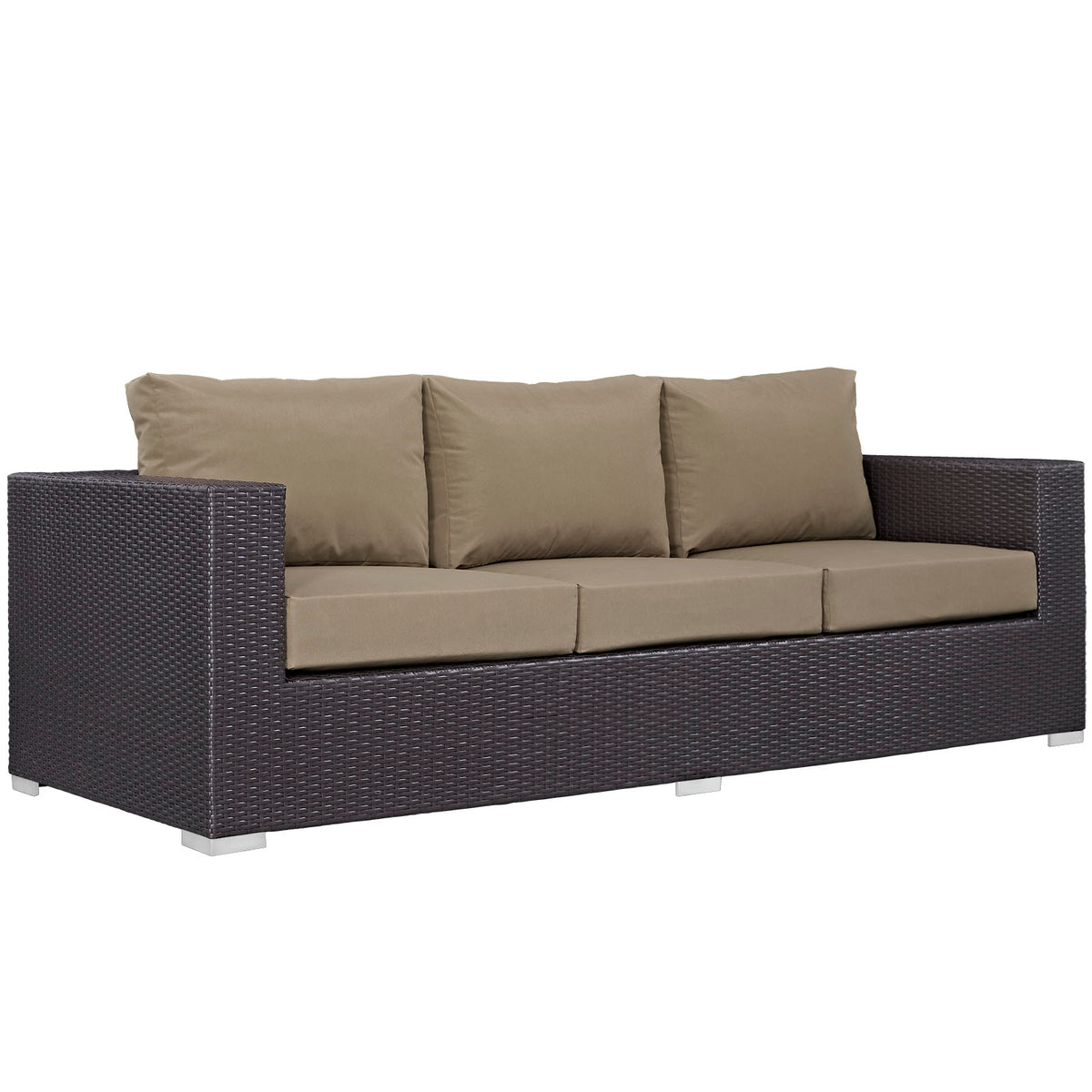 Convene Outdoor Patio Sofa - Espresso Mocha