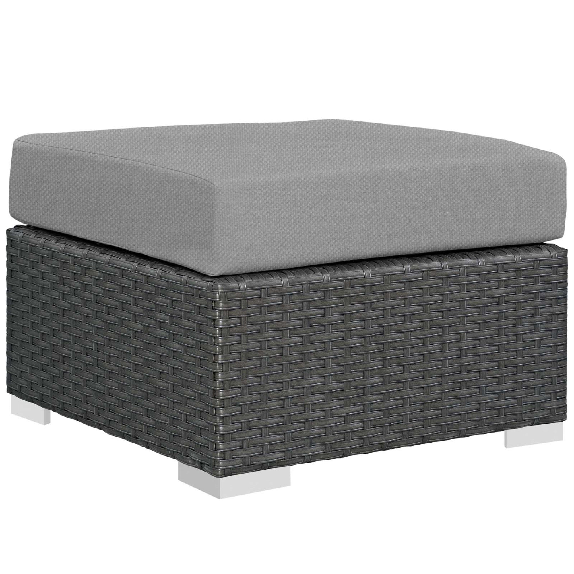 Sojourn Outdoor Patio Ottoman - Sturdy & Versatile Seating Option With Sunbrella Cushions & Uv Protection. Perfect For Patio, Backyard, Poolside.