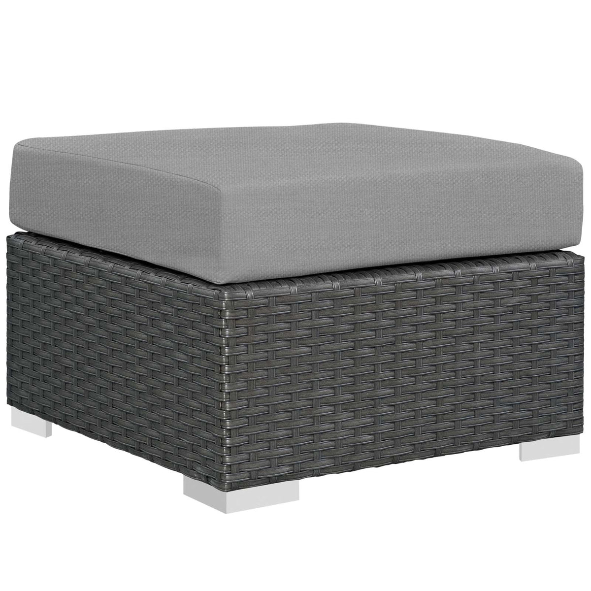 Sojourn Outdoor Patio Ottoman - Sturdy & Versatile Seating Option With Sunbrella Cushions & Uv Protection. Perfect For Patio, Backyard, Poolside.