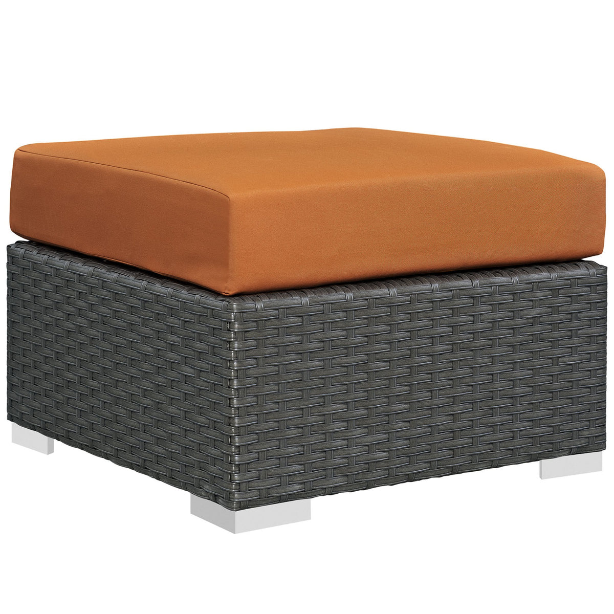 Sojourn Outdoor Patio Ottoman - Sturdy & Versatile Seating Option With Sunbrella Cushions & Uv Protection