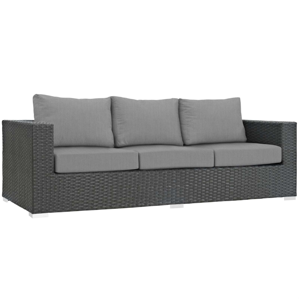 Sojourn Outdoor Patio Sofa - Sturdy & Versatile Seating With Sunbrella Cushions, Uv Protection & Aluminum Frame. Perfect For Patio, Backyard, Poolside.