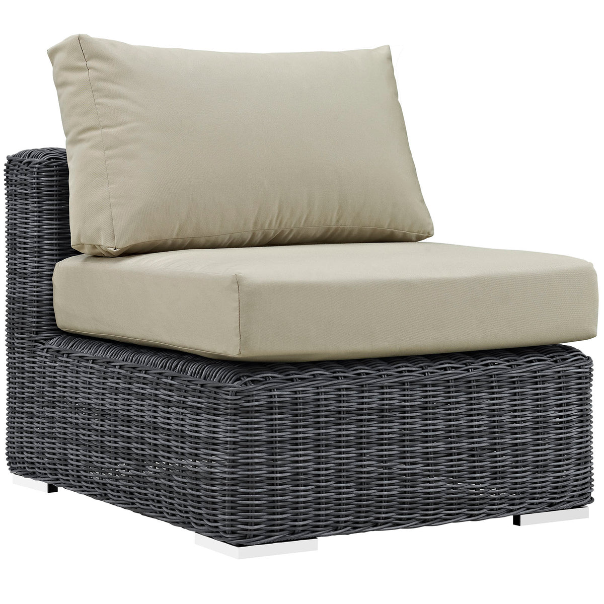 Summon Outdoor Patio Sunbrella Armless - Canvas Antique Beige