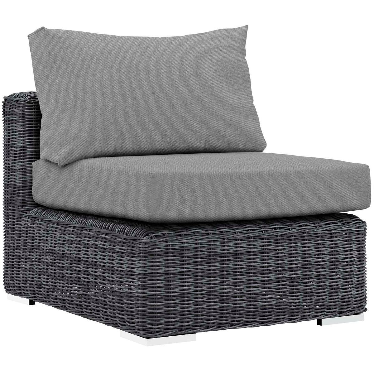 Summon Outdoor Patio Sunbrella Armless - Canvas Gray
